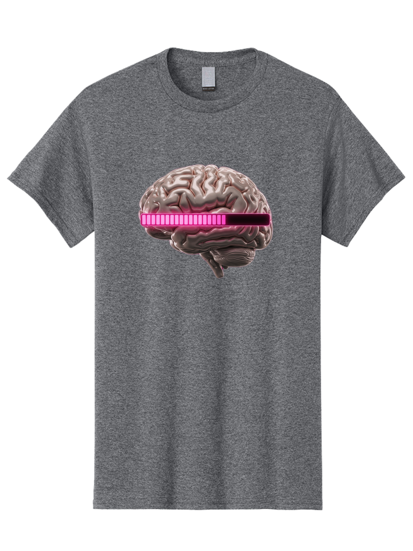 Brain-With-Equalizer Men'S Graphic Tee, 100% Cotton, Comfortable Casual Summer Wear, Machine Washable, Human Brain, Sound Equalizer, Music Visualization, Audio Technology, Neuroscience, Cognitive Function, Digital Art, Futuristic Design Baa215 23