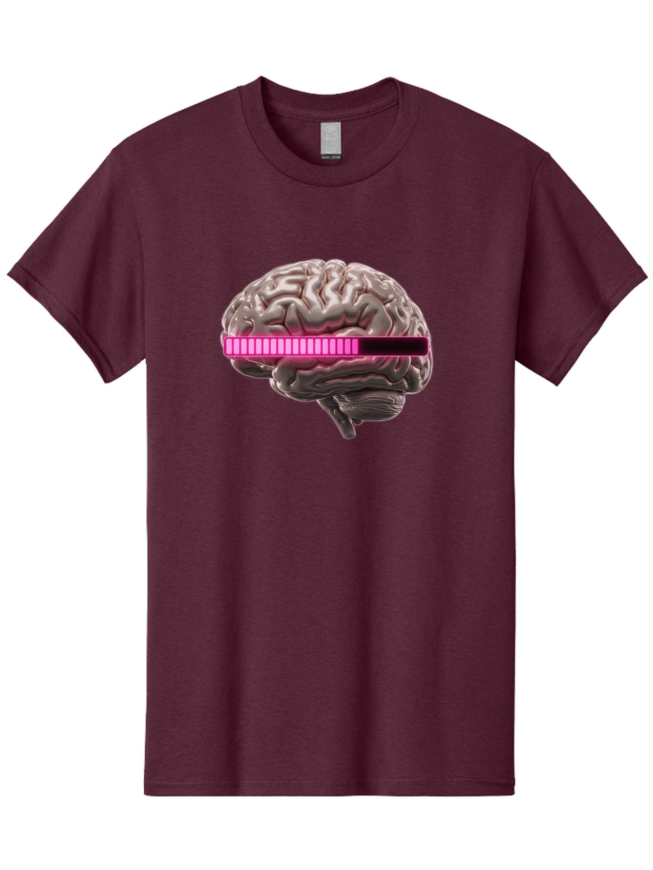 Brain-With-Equalizer Men'S Graphic Tee, 100% Cotton, Comfortable Casual Summer Wear, Machine Washable, Human Brain, Sound Equalizer, Music Visualization, Audio Technology, Neuroscience, Cognitive Function, Digital Art, Futuristic Design Baa215 19