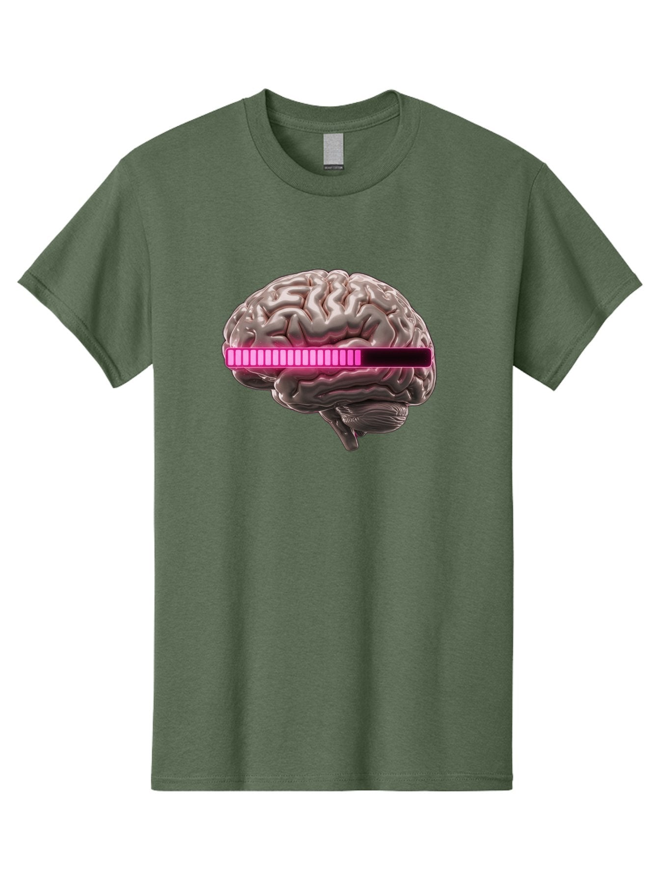Brain-With-Equalizer Men'S Graphic Tee, 100% Cotton, Comfortable Casual Summer Wear, Machine Washable, Human Brain, Sound Equalizer, Music Visualization, Audio Technology, Neuroscience, Cognitive Function, Digital Art, Futuristic Design Baa215 13