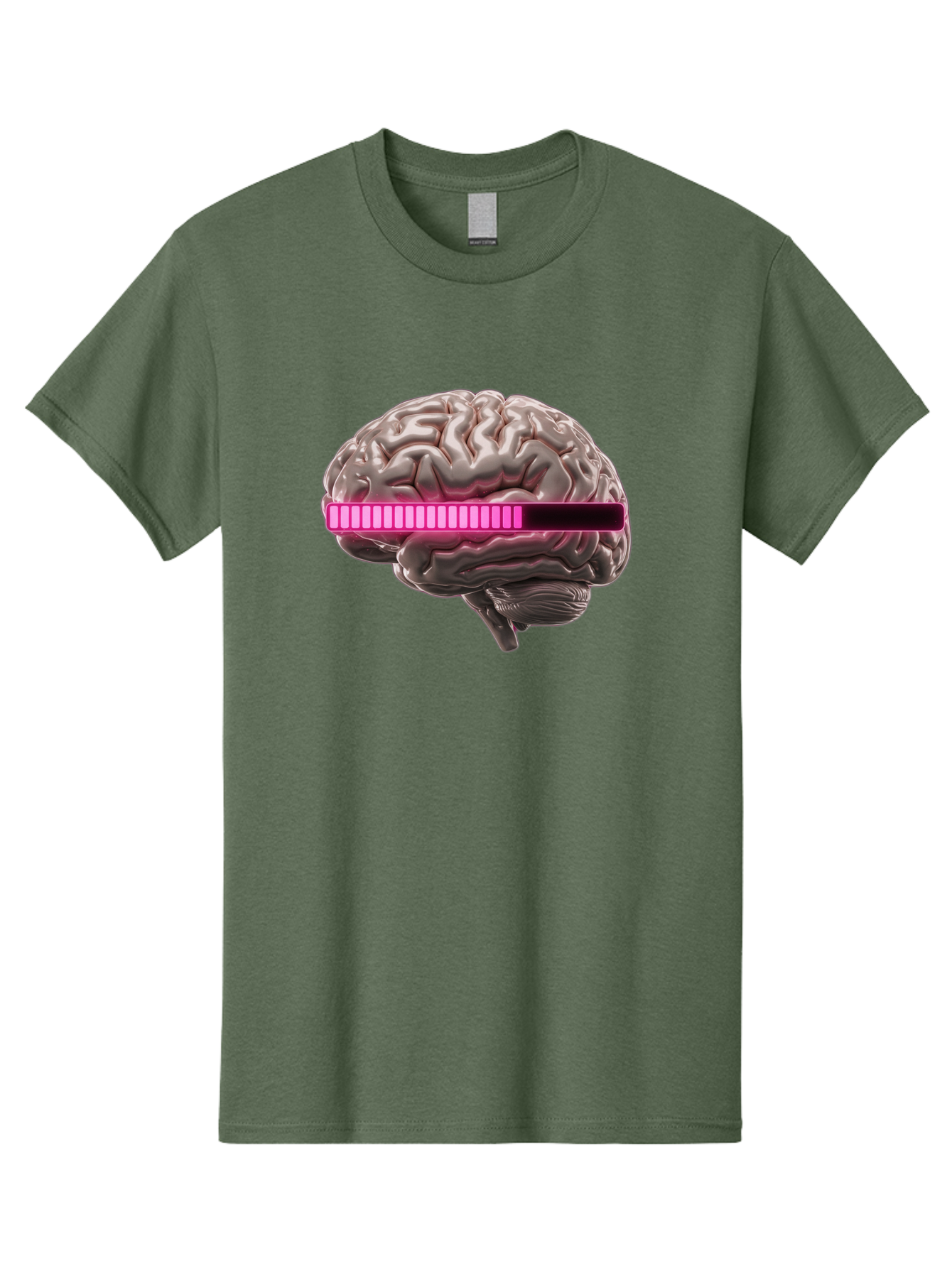 Brain-With-Equalizer Men'S Graphic Tee, 100% Cotton, Comfortable Casual Summer Wear, Machine Washable, Human Brain, Sound Equalizer, Music Visualization, Audio Technology, Neuroscience, Cognitive Function, Digital Art, Futuristic Design Baa215 29