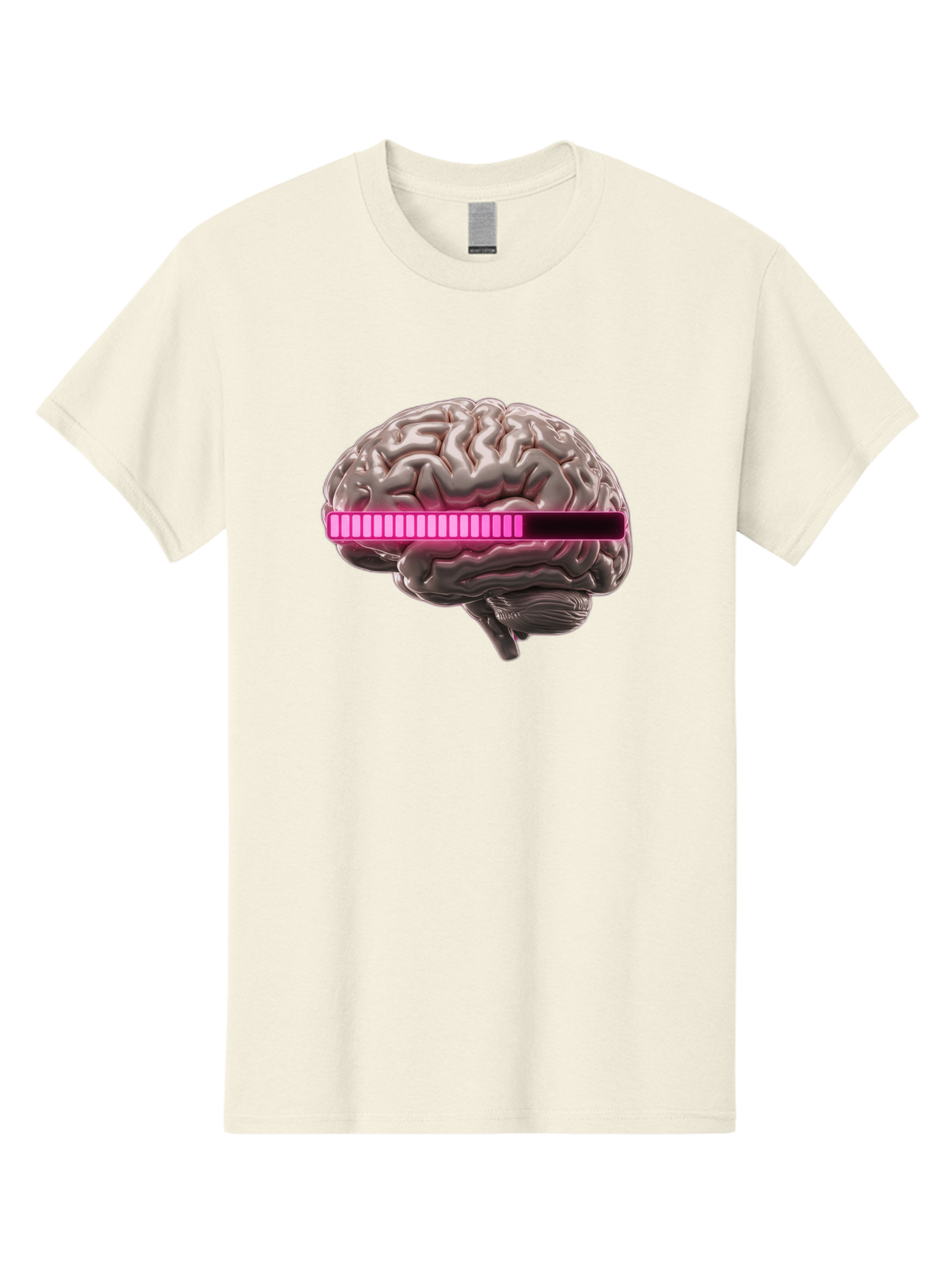 Brain-With-Equalizer Men'S Graphic Tee, 100% Cotton, Comfortable Casual Summer Wear, Machine Washable, Human Brain, Sound Equalizer, Music Visualization, Audio Technology, Neuroscience, Cognitive Function, Digital Art, Futuristic Design Baa215 7