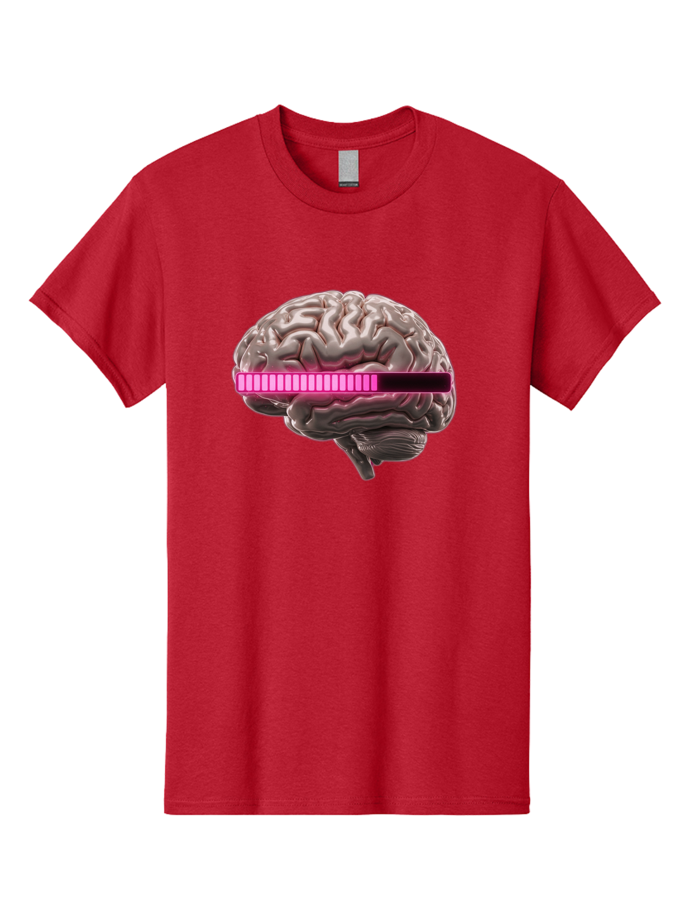 Brain-With-Equalizer Men'S Graphic Tee, 100% Cotton, Comfortable Casual Summer Wear, Machine Washable, Human Brain, Sound Equalizer, Music Visualization, Audio Technology, Neuroscience, Cognitive Function, Digital Art, Futuristic Design Baa215 21