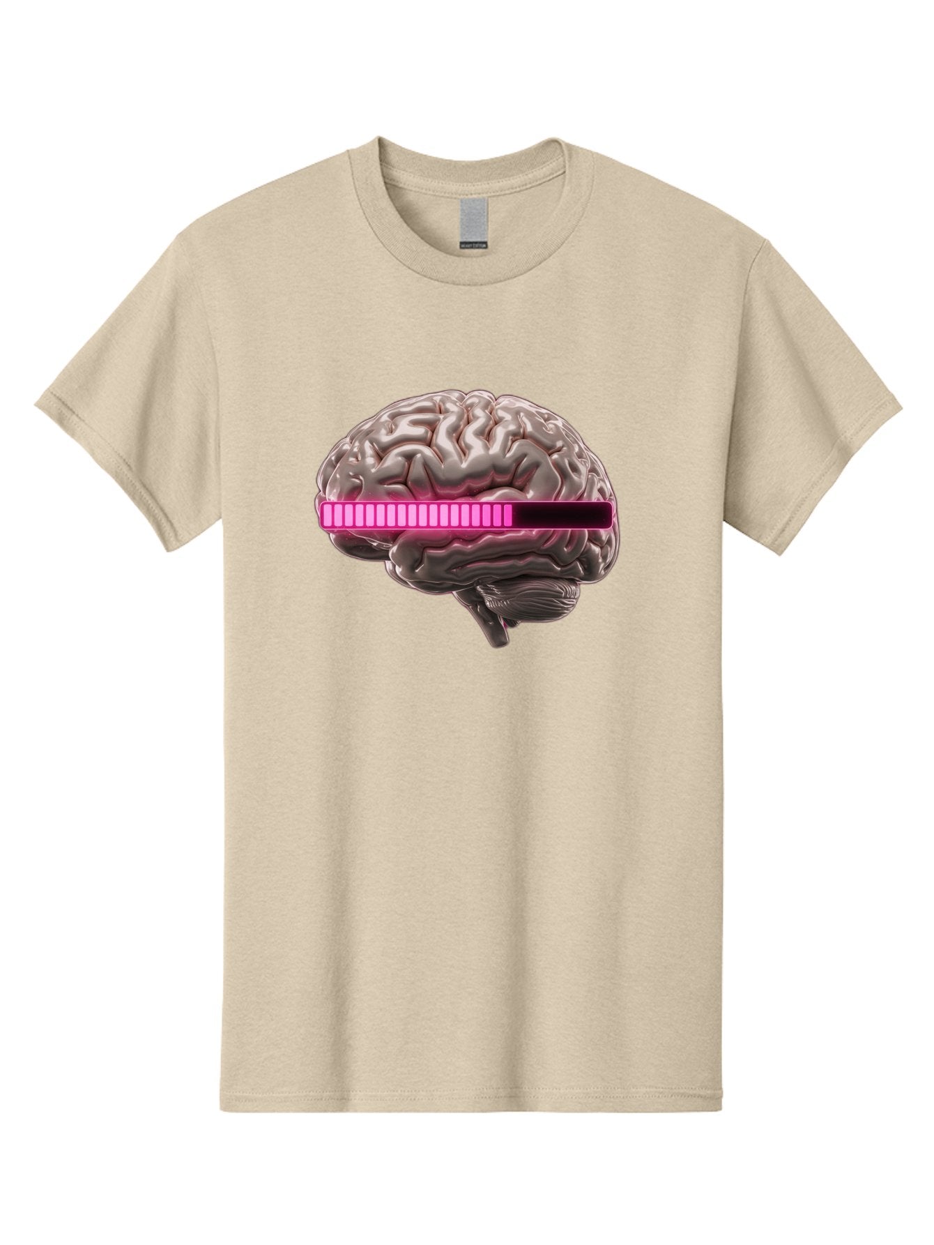 Brain-With-Equalizer Men'S Graphic Tee, 100% Cotton, Comfortable Casual Summer Wear, Machine Washable, Human Brain, Sound Equalizer, Music Visualization, Audio Technology, Neuroscience, Cognitive Function, Digital Art, Futuristic Design Baa215 7