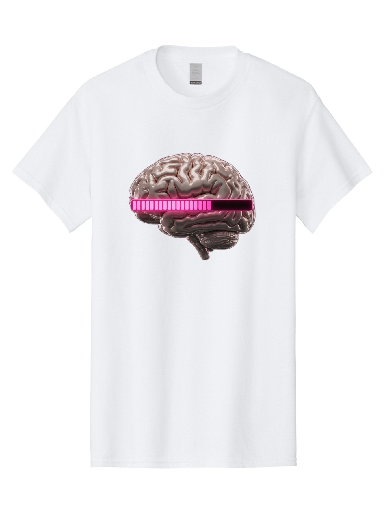 Brain-With-Equalizer Men'S Graphic Tee, 100% Cotton, Comfortable Casual Summer Wear, Machine Washable, Human Brain, Sound Equalizer, Music Visualization, Audio Technology, Neuroscience, Cognitive Function, Digital Art, Futuristic Design Baa215 9