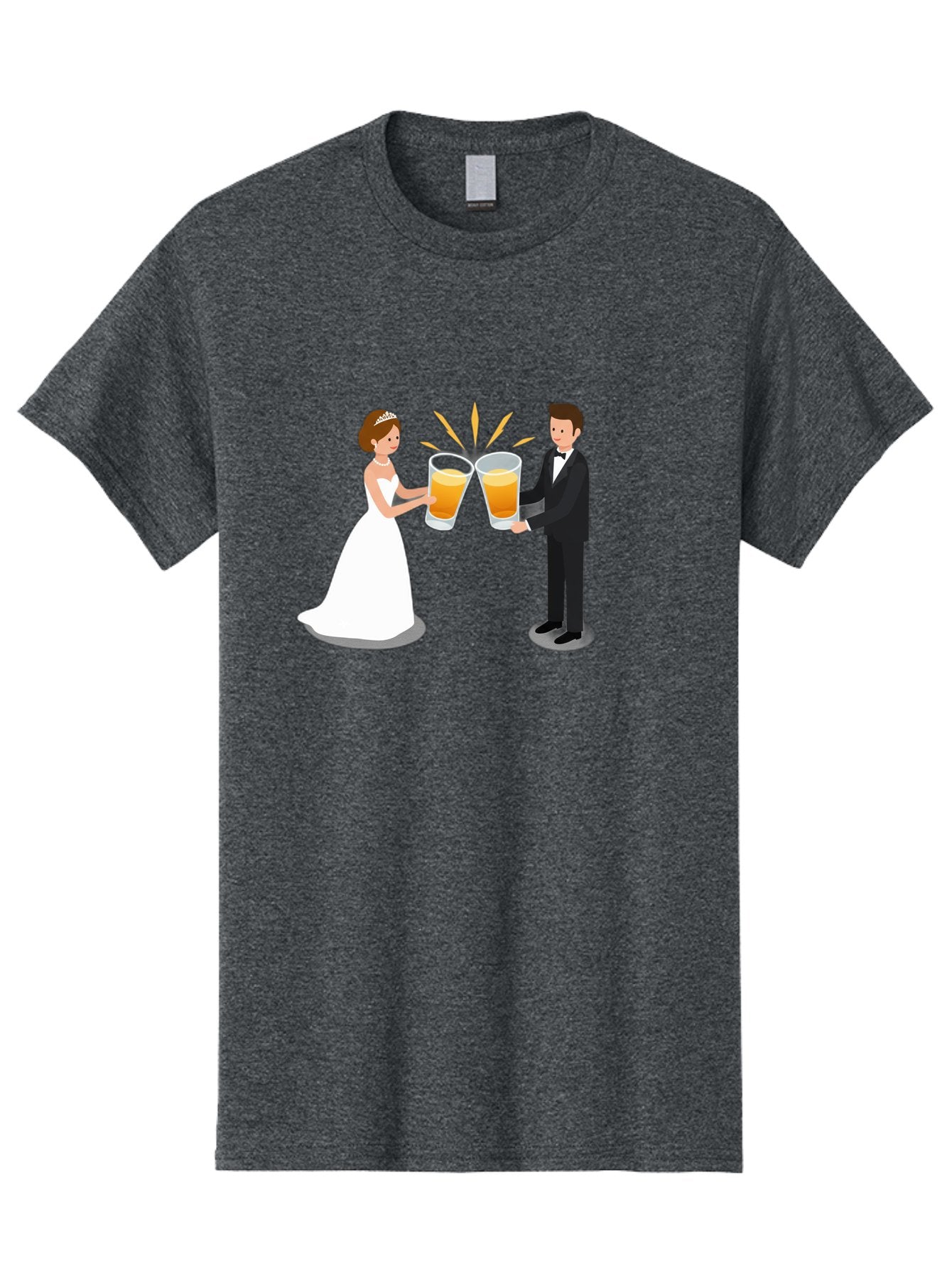 Bride-And-Groom-Cheers-1 Men'S Graphic Tee, 100% Cotton, Comfortable Casual Summer Wear, Machine Washable, Bride And Groom Toasting, Wedding Celebration, Beer Cheers, Love And Happiness, Newlyweds, Couple Goals, Marriage Bliss, Toast To Love, Baa219 7