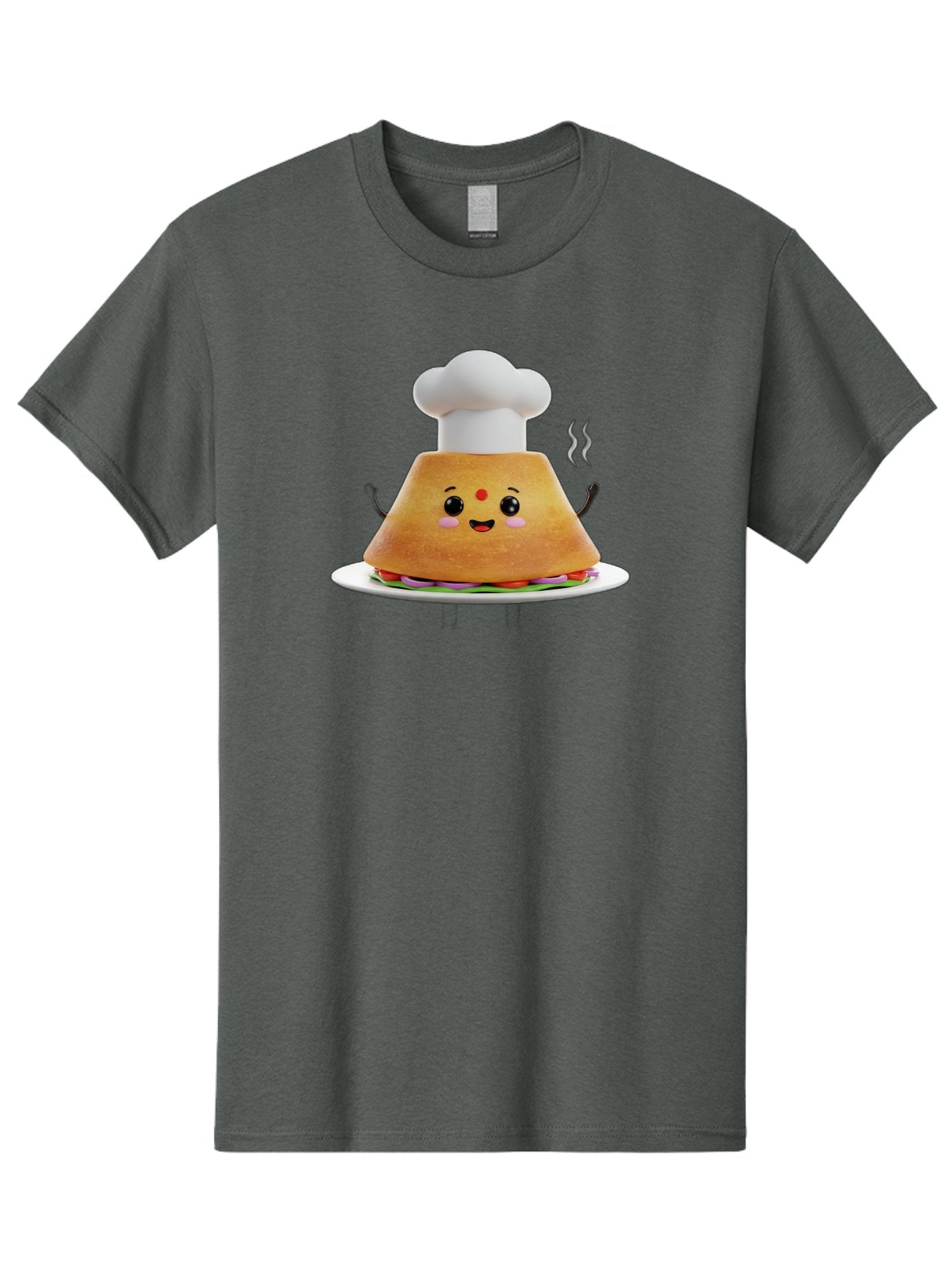 Burger-Chef Men'S Graphic Tee, 100% Cotton, Comfortable Casual Summer Wear, Machine Washable, Smiling Burger, Chef Hat, Cartoon Food, Happy Meal, Funny Character, Foodie Fun, Animated Scene, Kawaii Culture Baa242 14