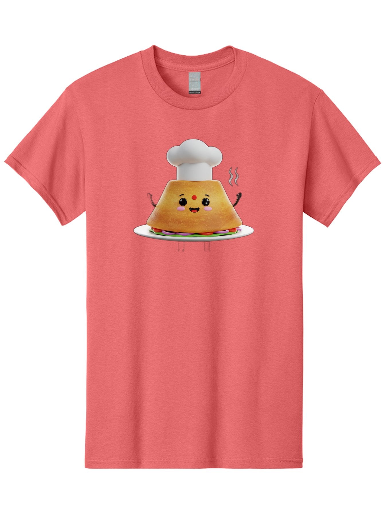 Burger-Chef Men'S Graphic Tee, 100% Cotton, Comfortable Casual Summer Wear, Machine Washable, Smiling Burger, Chef Hat, Cartoon Food, Happy Meal, Funny Character, Foodie Fun, Animated Scene, Kawaii Culture Baa242 7