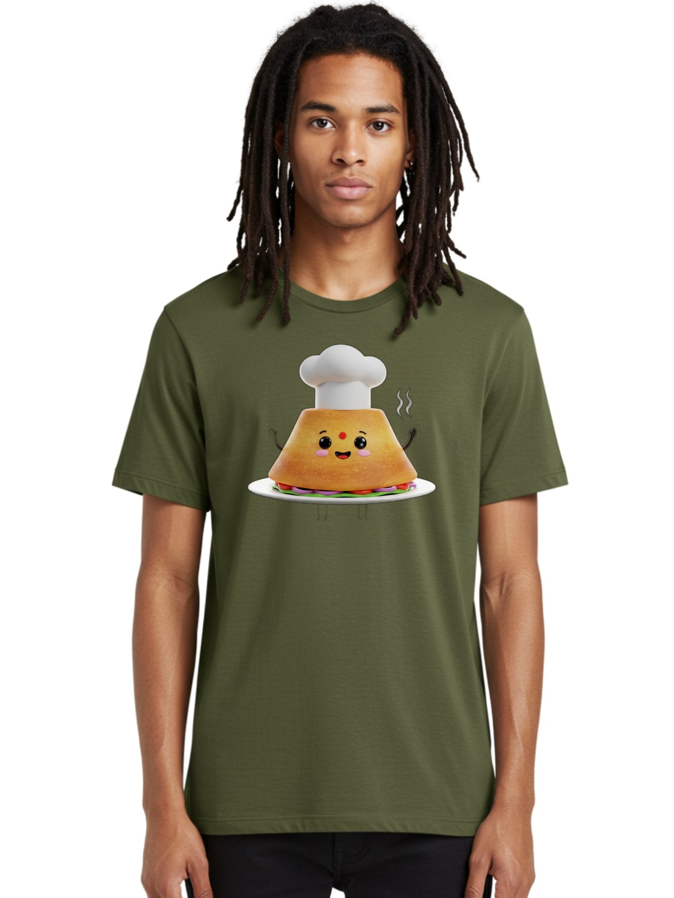 Burger-Chef Men'S Graphic Tee, 100% Cotton, Comfortable Casual Summer Wear, Machine Washable, Smiling Burger, Chef Hat, Cartoon Food, Happy Meal, Funny Character, Foodie Fun, Animated Scene, Kawaii Culture Baa242 19