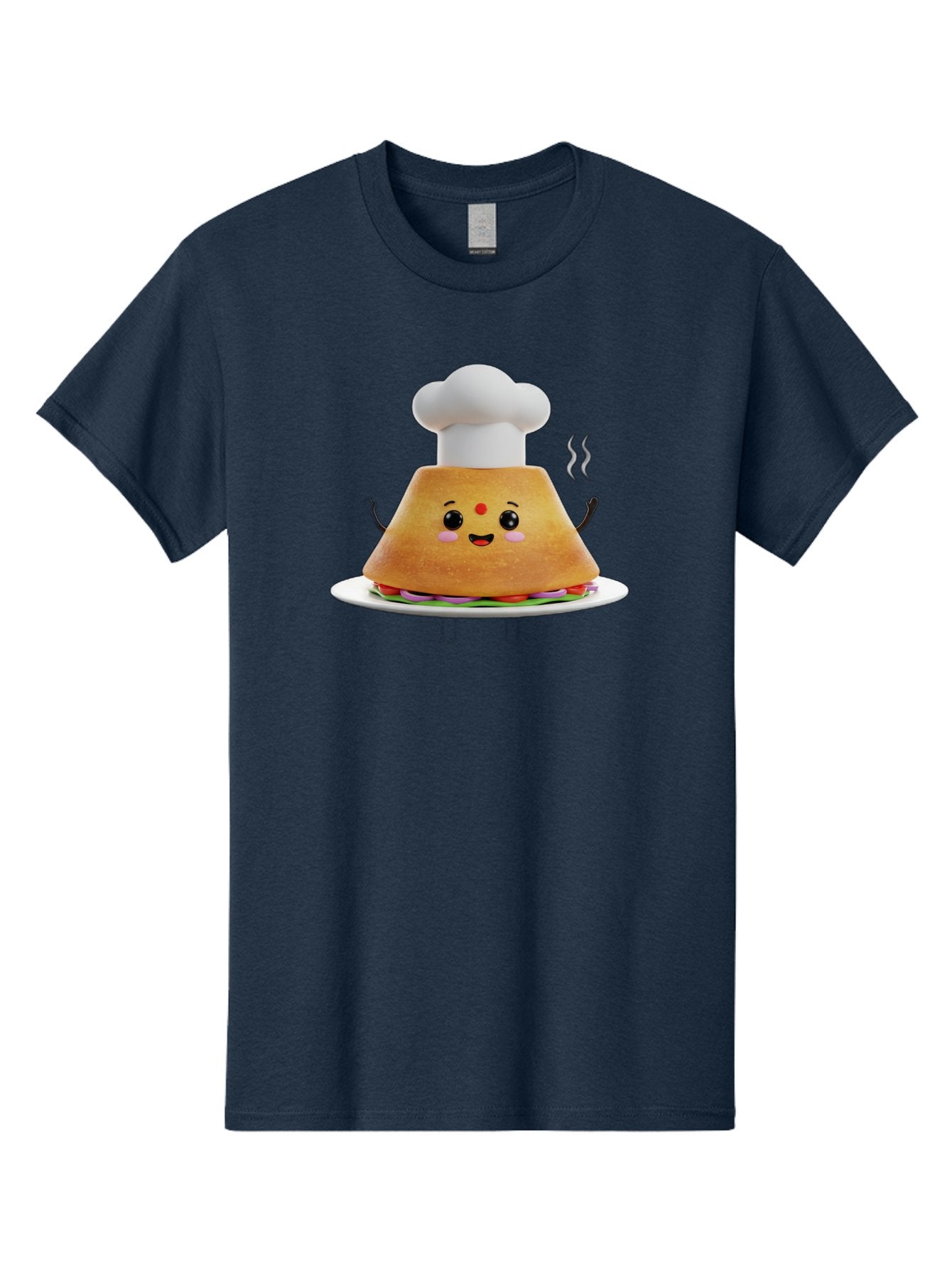 Burger-Chef Men'S Graphic Tee, 100% Cotton, Comfortable Casual Summer Wear, Machine Washable, Smiling Burger, Chef Hat, Cartoon Food, Happy Meal, Funny Character, Foodie Fun, Animated Scene, Kawaii Culture Baa242 6