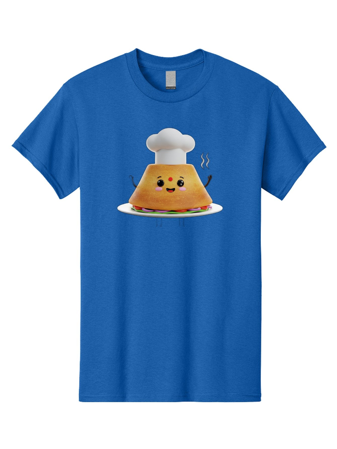 Burger-Chef Men'S Graphic Tee, 100% Cotton, Comfortable Casual Summer Wear, Machine Washable, Smiling Burger, Chef Hat, Cartoon Food, Happy Meal, Funny Character, Foodie Fun, Animated Scene, Kawaii Culture Baa242 13