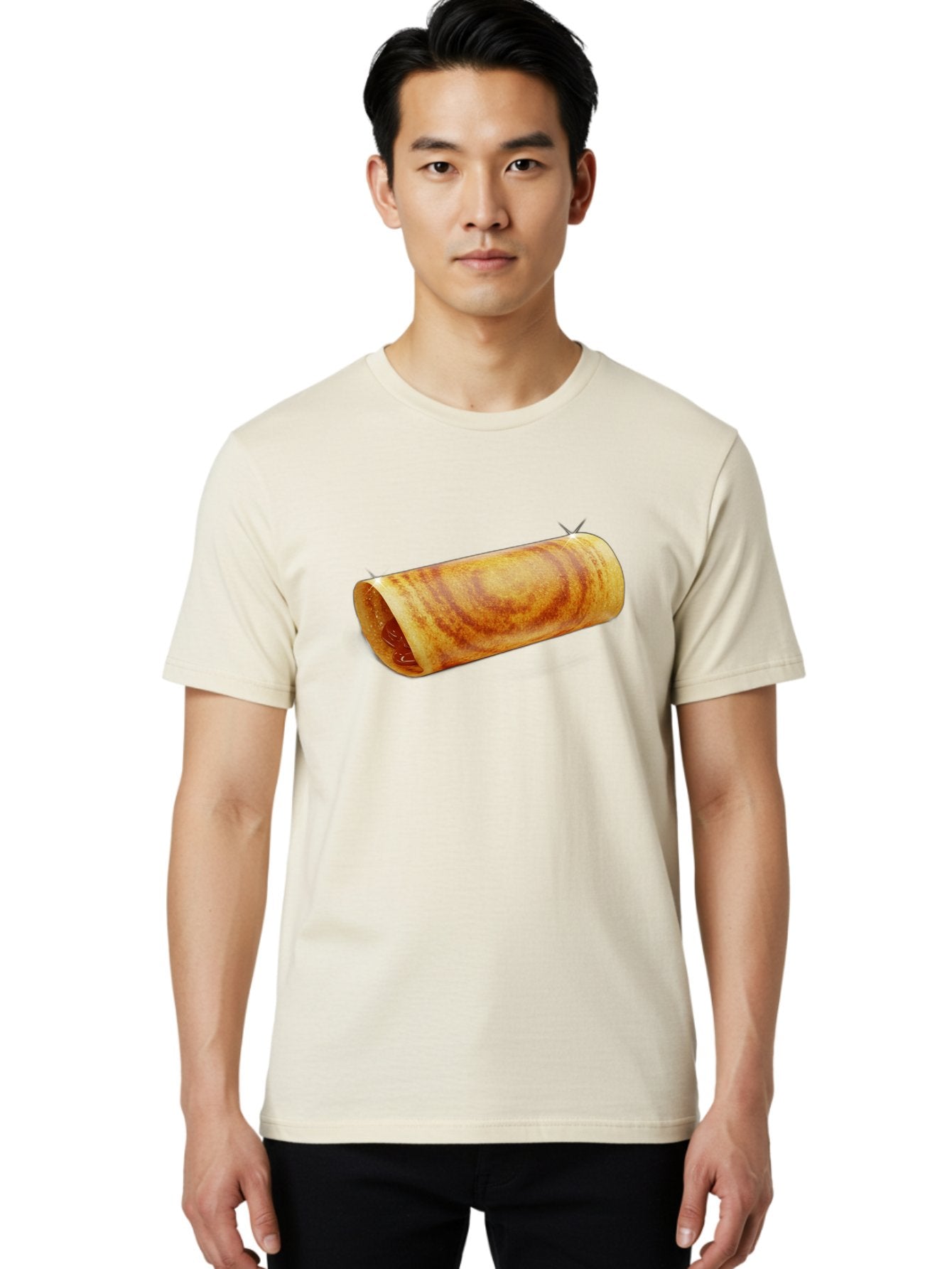 Burrito Men'S Graphic Tee, 100% Cotton, Comfortable Casual Summer Wear, Machine Washable, Crunchy Spring Roll, Savory Filling, Asian Cuisine, Finger Food, Delicious Snack, Appetizing Dish, Tasty Treat Baa244 18