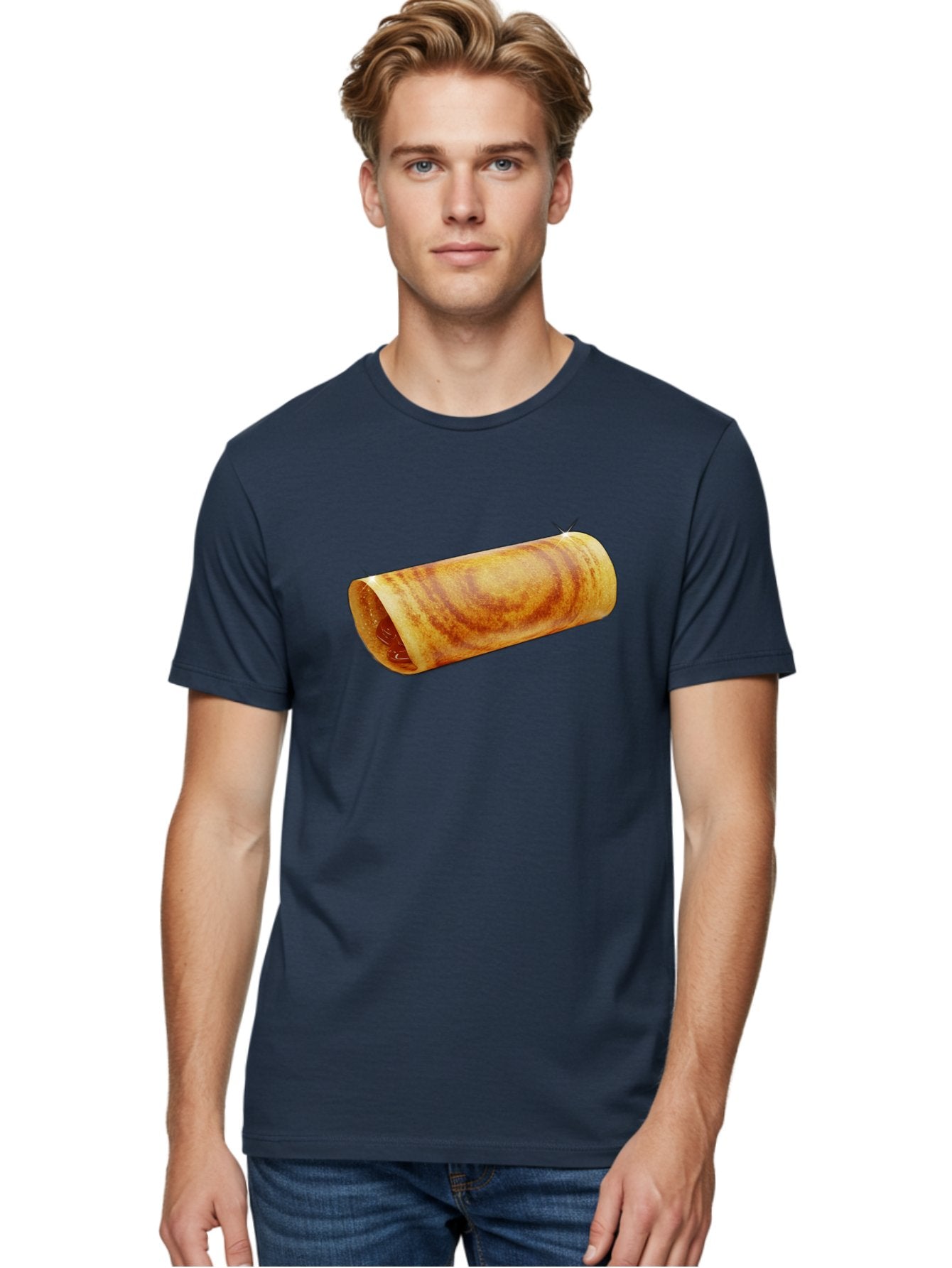 Burrito Men'S Graphic Tee, 100% Cotton, Comfortable Casual Summer Wear, Machine Washable, Crunchy Spring Roll, Savory Filling, Asian Cuisine, Finger Food, Delicious Snack, Appetizing Dish, Tasty Treat Baa244 24