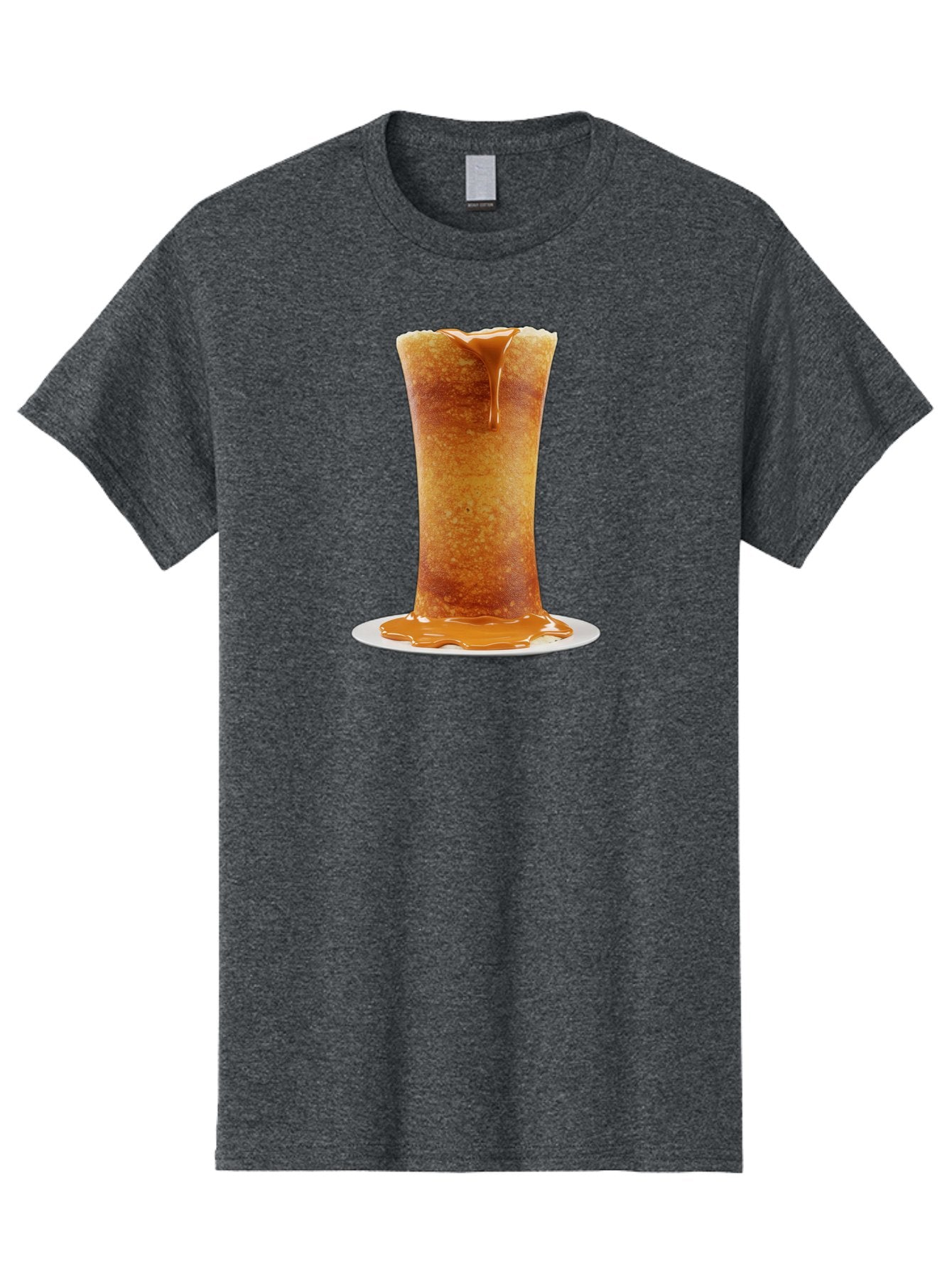 Caramel-Popcorn-Cone Men'S Graphic Tee, 100% Cotton, Comfortable Casual Summer Wear, Machine Washable, Caramel Crepe, Sweet Dessert, Caramel Sauce, French Cuisine, Delicious Treat, Indulgent Delight, Golden Brown, Sticky Sauce Baa253 4