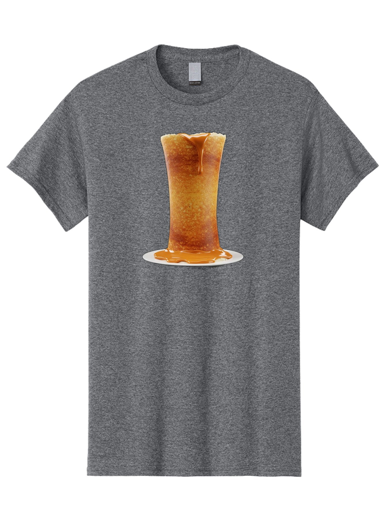 Caramel-Popcorn-Cone Men'S Graphic Tee, 100% Cotton, Comfortable Casual Summer Wear, Machine Washable, Caramel Crepe, Sweet Dessert, Caramel Sauce, French Cuisine, Delicious Treat, Indulgent Delight, Golden Brown, Sticky Sauce Baa253 3