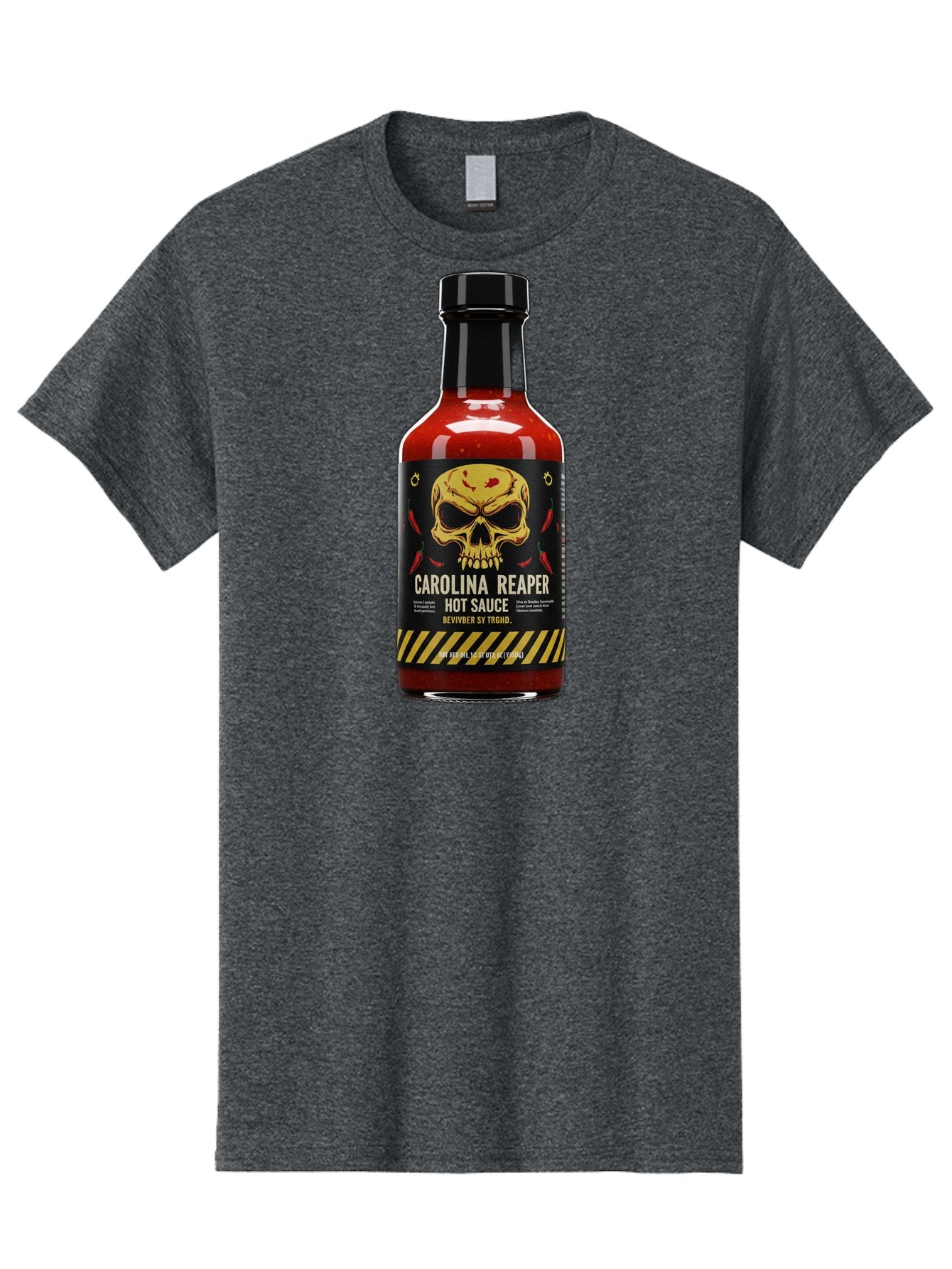 Carolina-Reaper-Hot-Sauce Men'S Graphic Tee, 100% Cotton, Comfortable Casual Summer Wear, Machine Washable, Carolina Reaper Hot Sauce, Spicy Condiment, Fiery Flavor, Pepper Sauce, Hot Pepper, Reaper Pepper, Extreme Heat, Bold Taste, Baa254 6