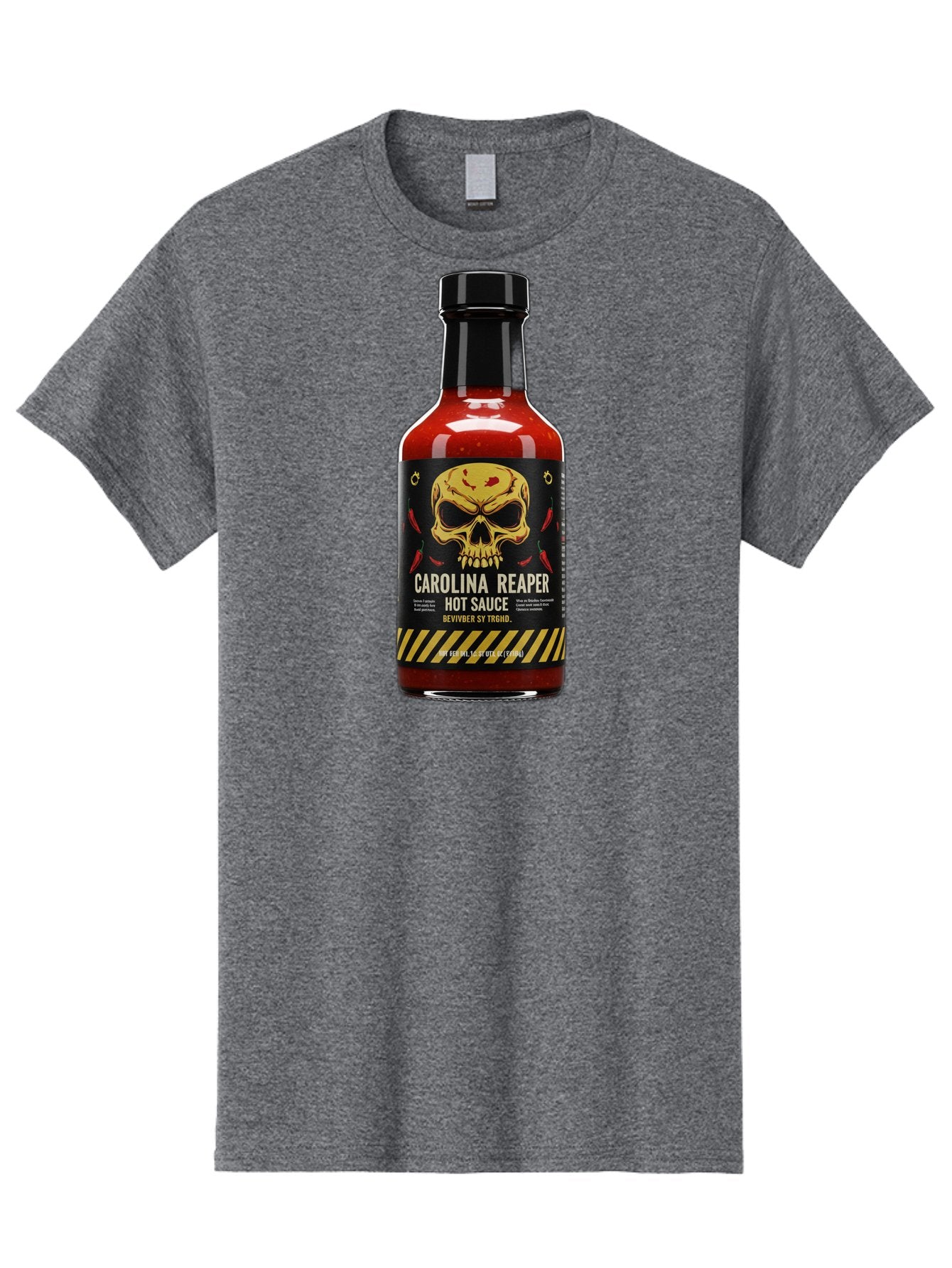 Carolina-Reaper-Hot-Sauce Men'S Graphic Tee, 100% Cotton, Comfortable Casual Summer Wear, Machine Washable, Carolina Reaper Hot Sauce, Spicy Condiment, Fiery Flavor, Pepper Sauce, Hot Pepper, Reaper Pepper, Extreme Heat, Bold Taste, Baa254 14
