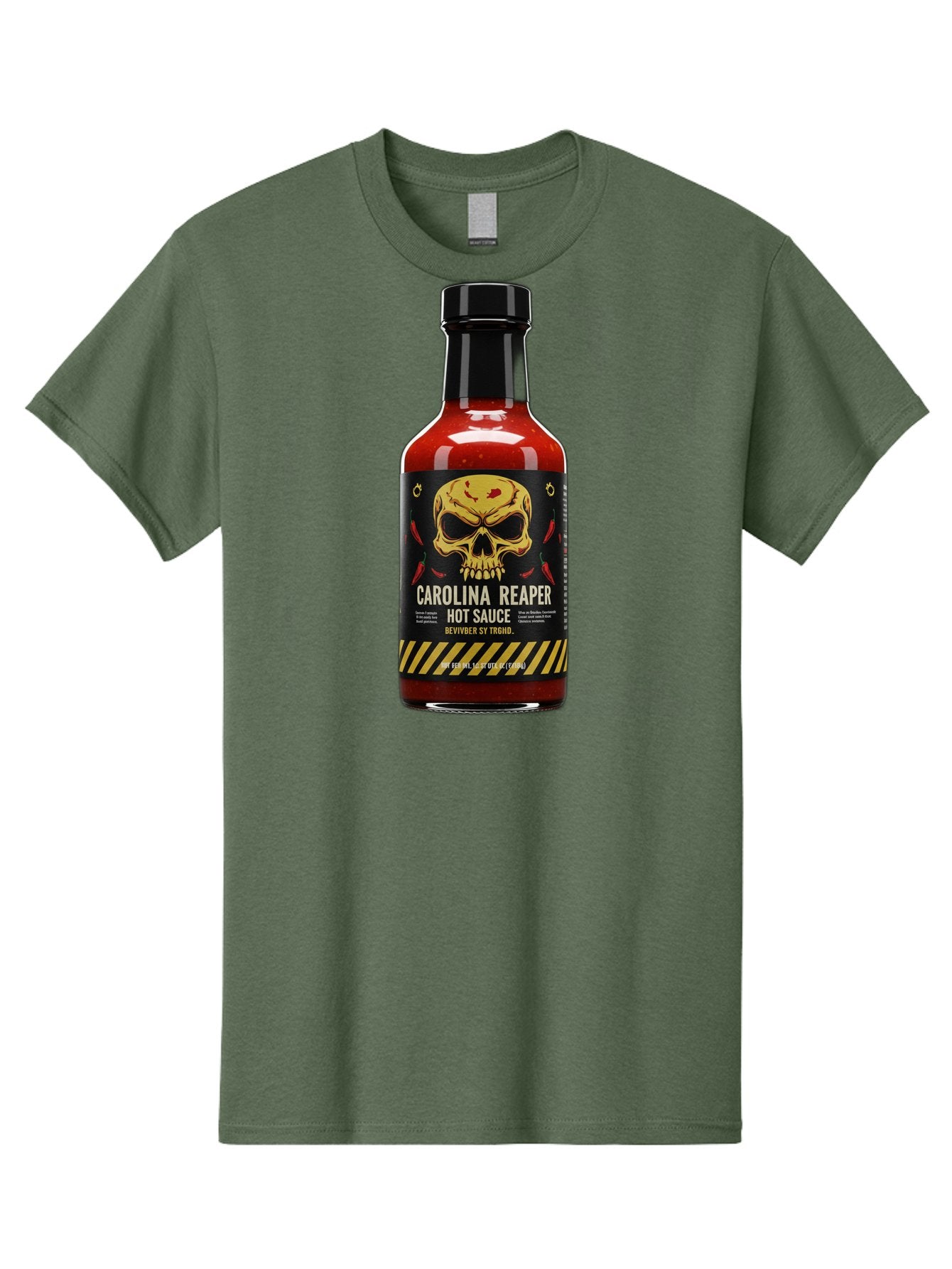 Carolina-Reaper-Hot-Sauce Men'S Graphic Tee, 100% Cotton, Comfortable Casual Summer Wear, Machine Washable, Carolina Reaper Hot Sauce, Spicy Condiment, Fiery Flavor, Pepper Sauce, Hot Pepper, Reaper Pepper, Extreme Heat, Bold Taste, Baa254 9