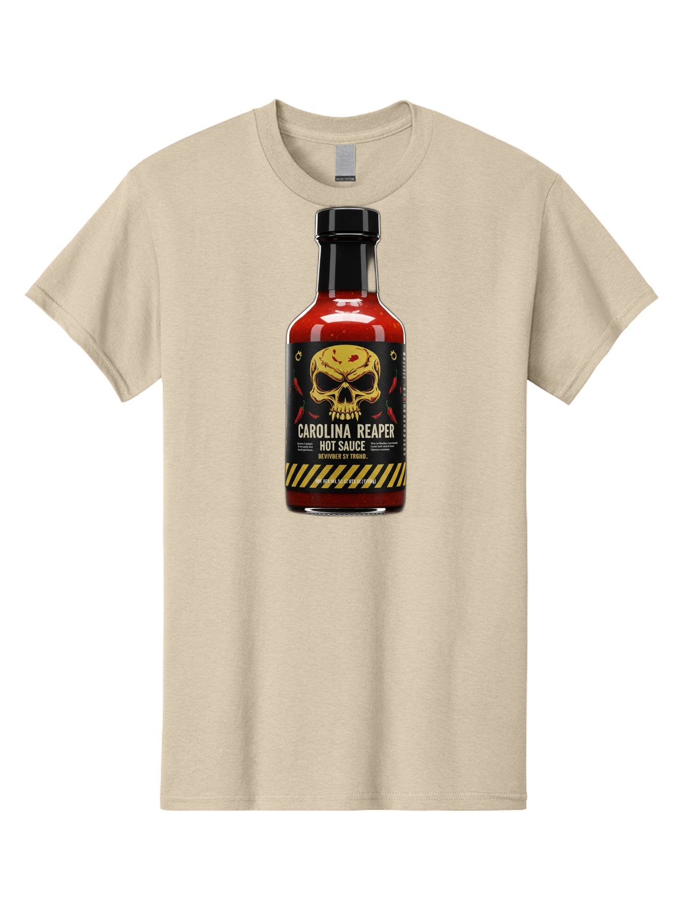 Carolina-Reaper-Hot-Sauce Men'S Graphic Tee, 100% Cotton, Comfortable Casual Summer Wear, Machine Washable, Carolina Reaper Hot Sauce, Spicy Condiment, Fiery Flavor, Pepper Sauce, Hot Pepper, Reaper Pepper, Extreme Heat, Bold Taste, Baa254 10