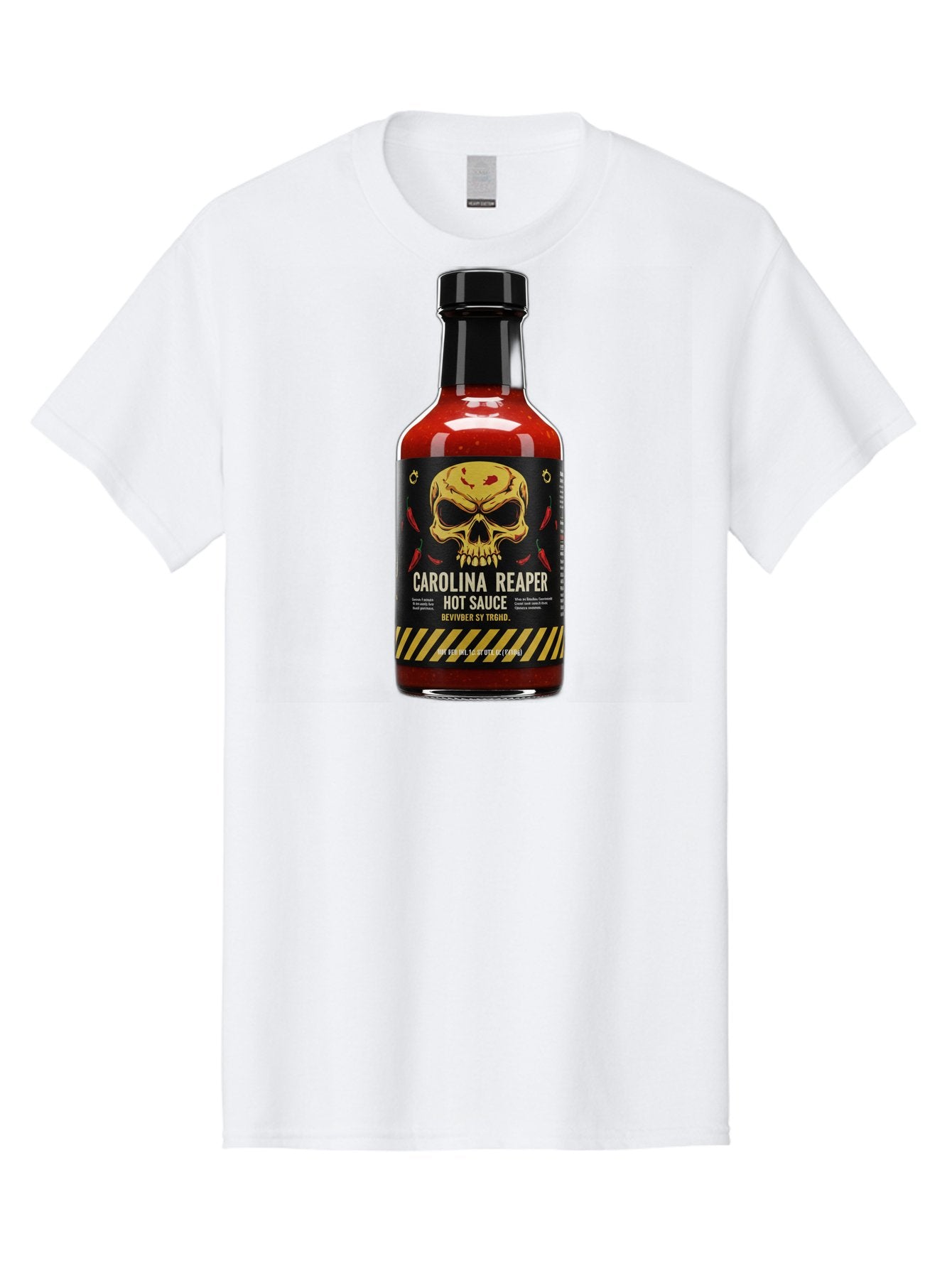Carolina-Reaper-Hot-Sauce Men'S Graphic Tee, 100% Cotton, Comfortable Casual Summer Wear, Machine Washable, Carolina Reaper Hot Sauce, Spicy Condiment, Fiery Flavor, Pepper Sauce, Hot Pepper, Reaper Pepper, Extreme Heat, Bold Taste, Baa254