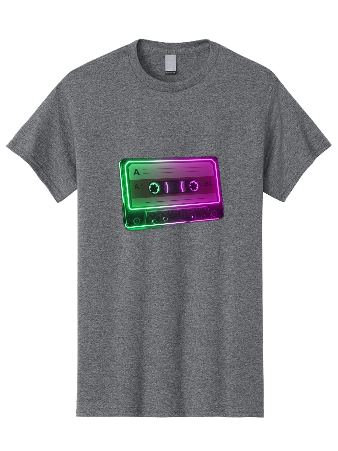 Cassette-Tape-3 Men'S Graphic Tee, 100% Cotton, Comfortable Casual Summer Wear, Machine Washable, Cassette Tape, Retro Music, Vintage Technology, A Side, Music Nostalgia, Cassette Player, Retro Aesthetics, Glowing Effect, Baa261 10