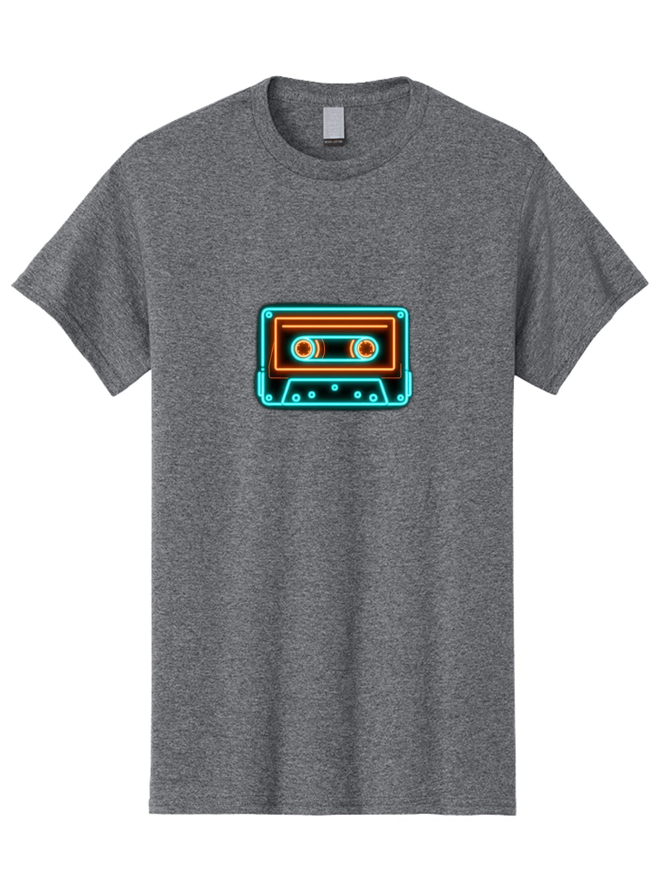 Cassette-Tape-6 Men'S Graphic Tee, 100% Cotton, Comfortable Casual Summer Wear, Machine Washable, Retro Cassette Tape, Neon Lights, Vibrant Colors, Nostalgic Music, Retro Technology, 80S And 90S Memorabilia, Music Lover, Vintage Audio Baa264 14