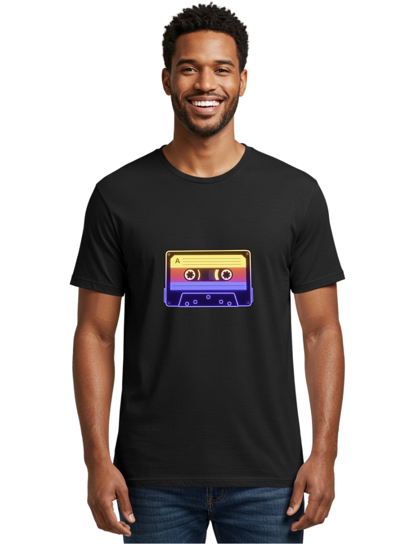 Cassette-Tape-A-1 Men'S Graphic Tee, 100% Cotton, Comfortable Casual Summer Wear, Machine Washable, Retro Cassette Tape, Vintage Music, Nostalgic Technology, 80S And 90S Memorabilia, Mixtape, Cassette Player, Retro Audio Baa265 30