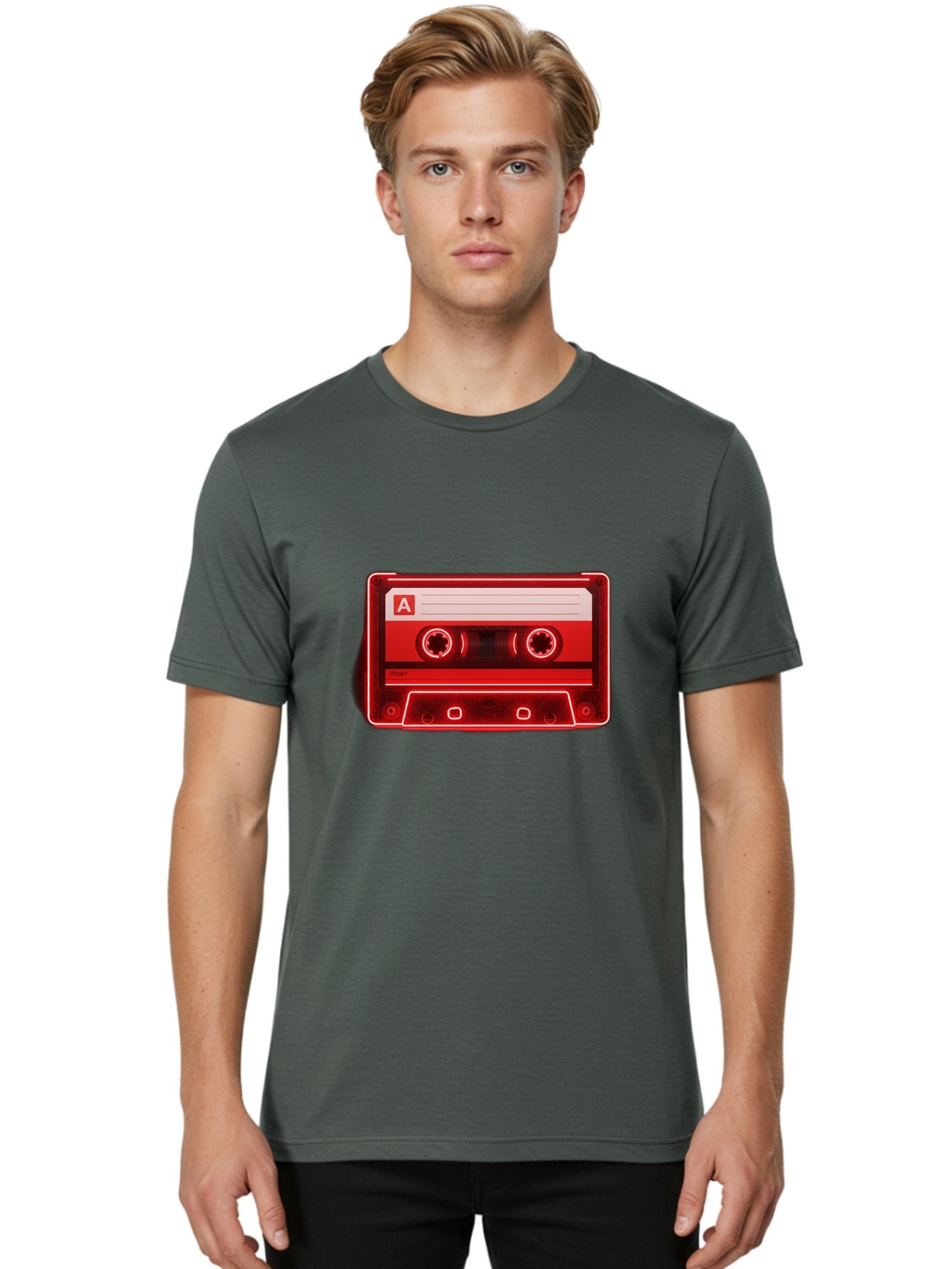 Cassette-Tape-A-2 Men'S Graphic Tee, 100% Cotton, Comfortable Casual Summer Wear, Machine Washable, Retro Cassette Tape, Mix Tape, Nostalgic Music, Vintage Audio, Retro Technology, Classic Music Format, Compact Cassette Baa266 25