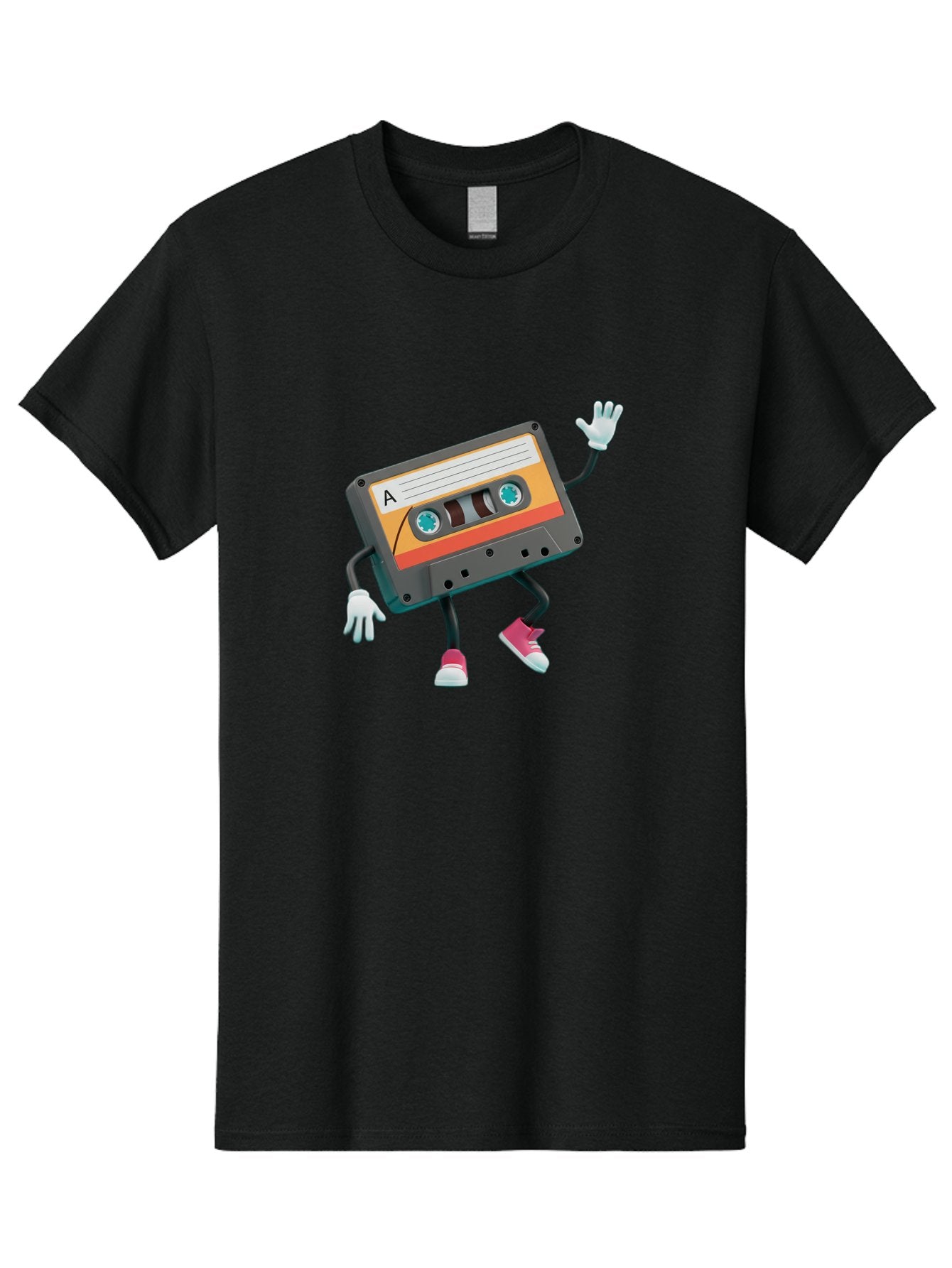 Cassette-Tape-A Men'S Graphic Tee, 100% Cotton, Comfortable Casual Summer Wear, Machine Washable, Retro Cassette Tape, Anthropomorphic Cassette, Cartoon Character, Mixtape Nostalgia, Retro Music, Funky Art, Playful Design, Vintage Vibes, Baa271 13