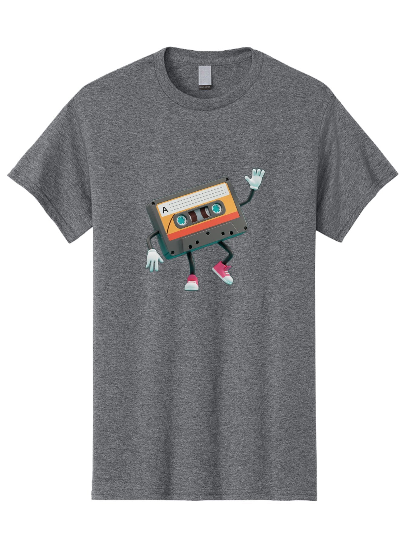Cassette-Tape-A Men'S Graphic Tee, 100% Cotton, Comfortable Casual Summer Wear, Machine Washable, Retro Cassette Tape, Anthropomorphic Cassette, Cartoon Character, Mixtape Nostalgia, Retro Music, Funky Art, Playful Design, Vintage Vibes, Baa271 11