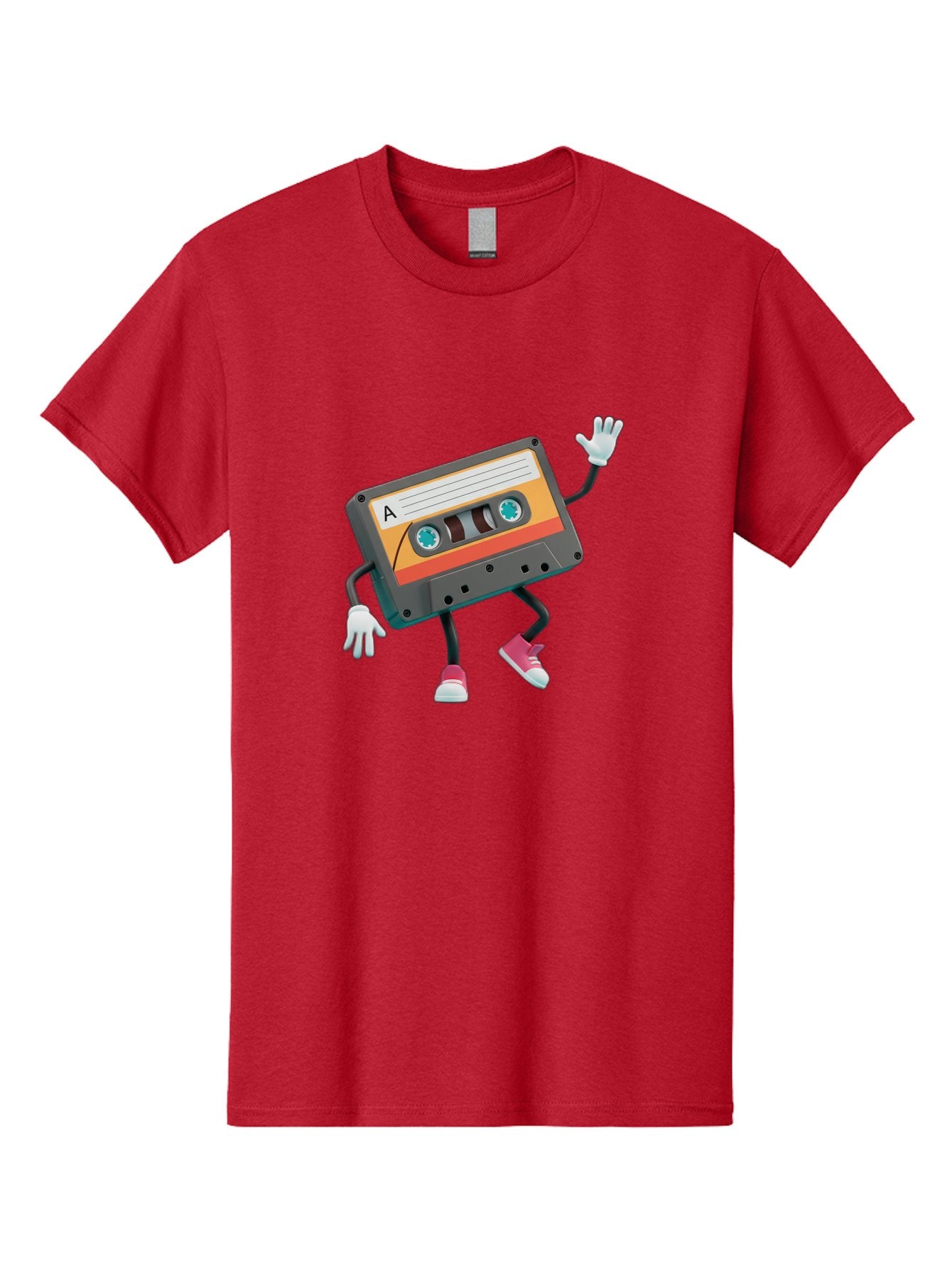Cassette-Tape-A Men'S Graphic Tee, 100% Cotton, Comfortable Casual Summer Wear, Machine Washable, Retro Cassette Tape, Anthropomorphic Cassette, Cartoon Character, Mixtape Nostalgia, Retro Music, Funky Art, Playful Design, Vintage Vibes, Baa271 12
