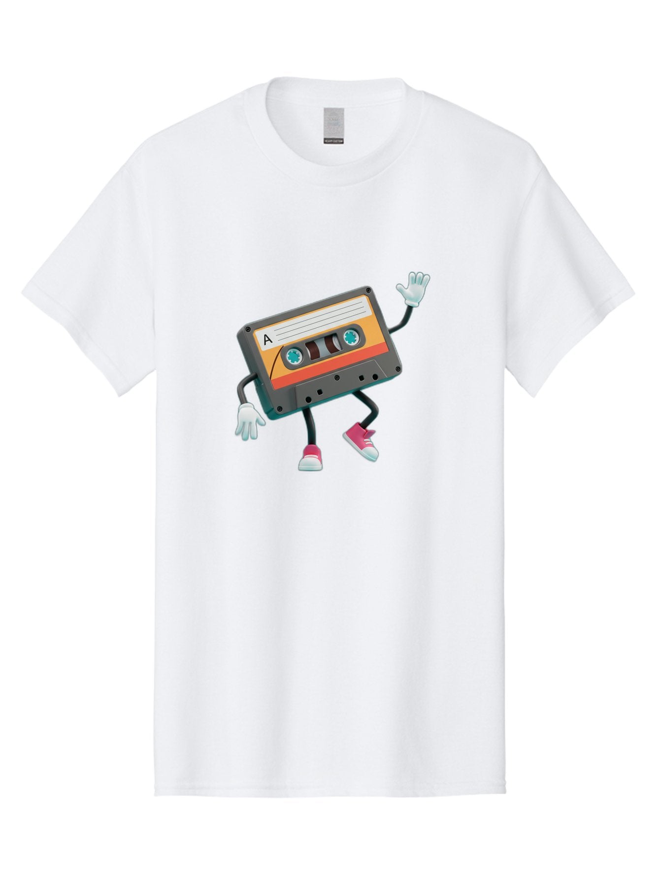 Cassette-Tape-A Men'S Graphic Tee, 100% Cotton, Comfortable Casual Summer Wear, Machine Washable, Retro Cassette Tape, Anthropomorphic Cassette, Cartoon Character, Mixtape Nostalgia, Retro Music, Funky Art, Playful Design, Vintage Vibes, Baa271 10