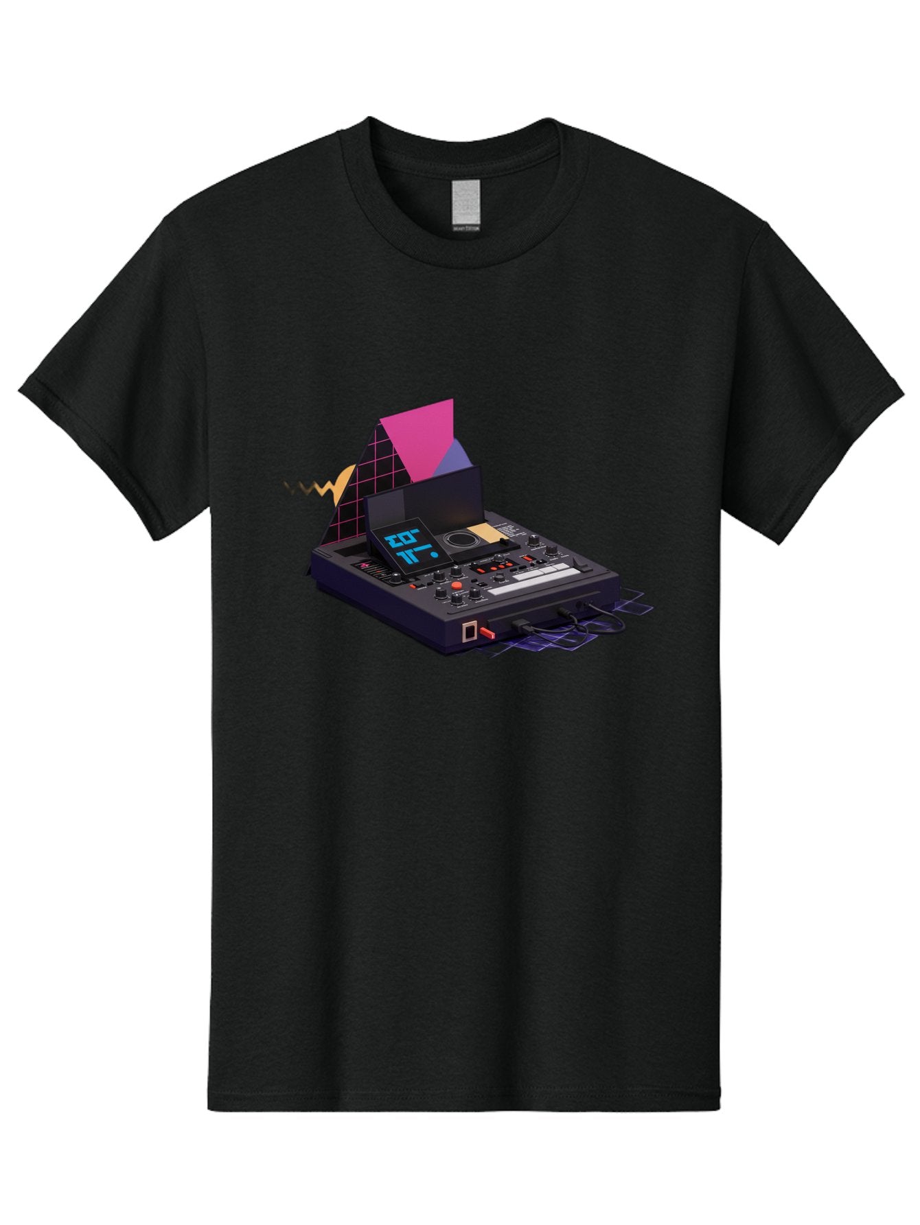 Cdj-Controller Men'S Graphic Tee, 100% Cotton, Comfortable Casual Summer Wear, Machine Washable, Audio Mixer, Sound Equipment, Music Production, Dj Setup, Electronic Dance Music, Audio Engineering, Sound Waves, Mix Control Baa279