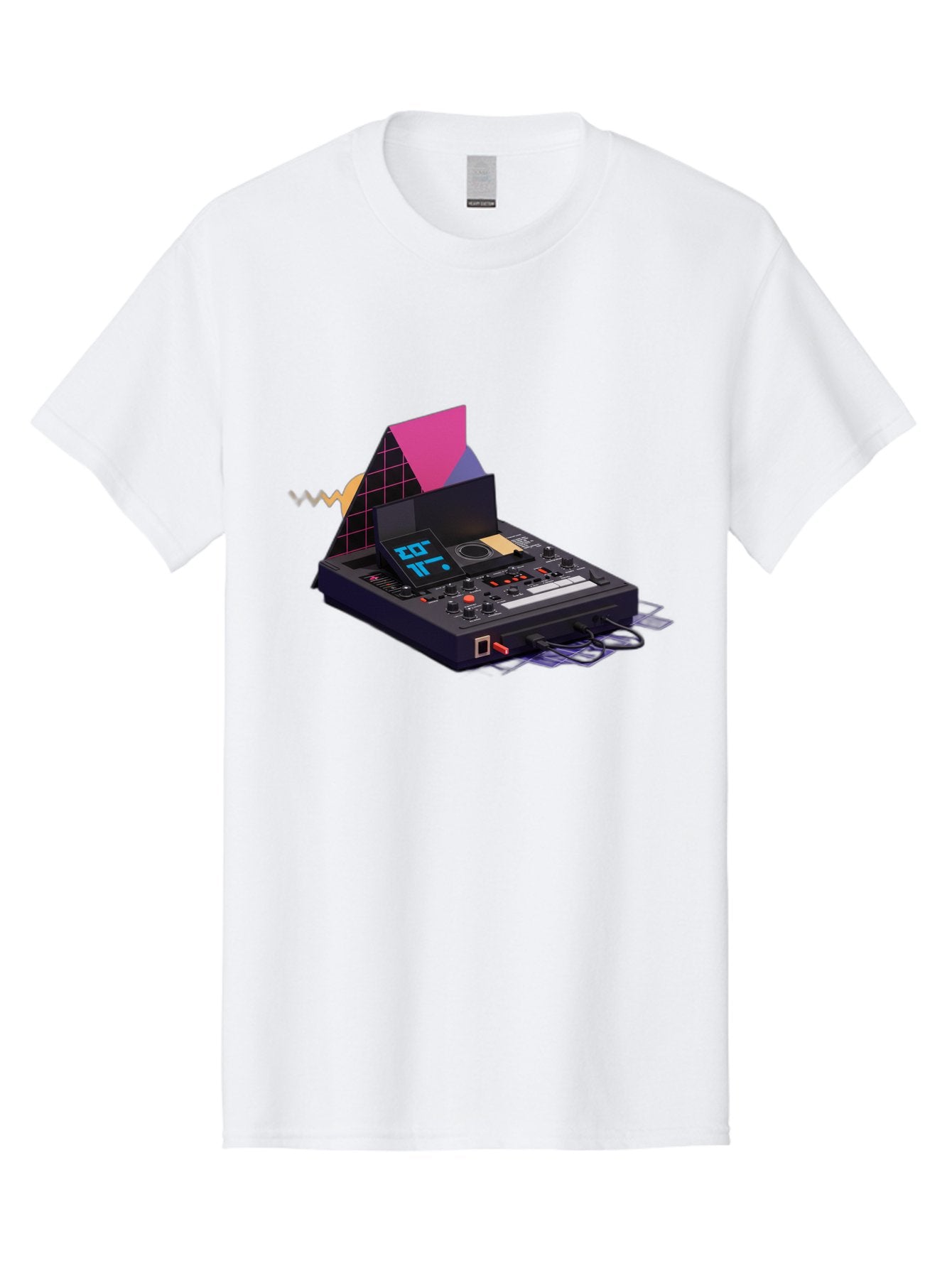 Cdj-Controller Men'S Graphic Tee, 100% Cotton, Comfortable Casual Summer Wear, Machine Washable, Audio Mixer, Sound Equipment, Music Production, Dj Setup, Electronic Dance Music, Audio Engineering, Sound Waves, Mix Control Baa279 4