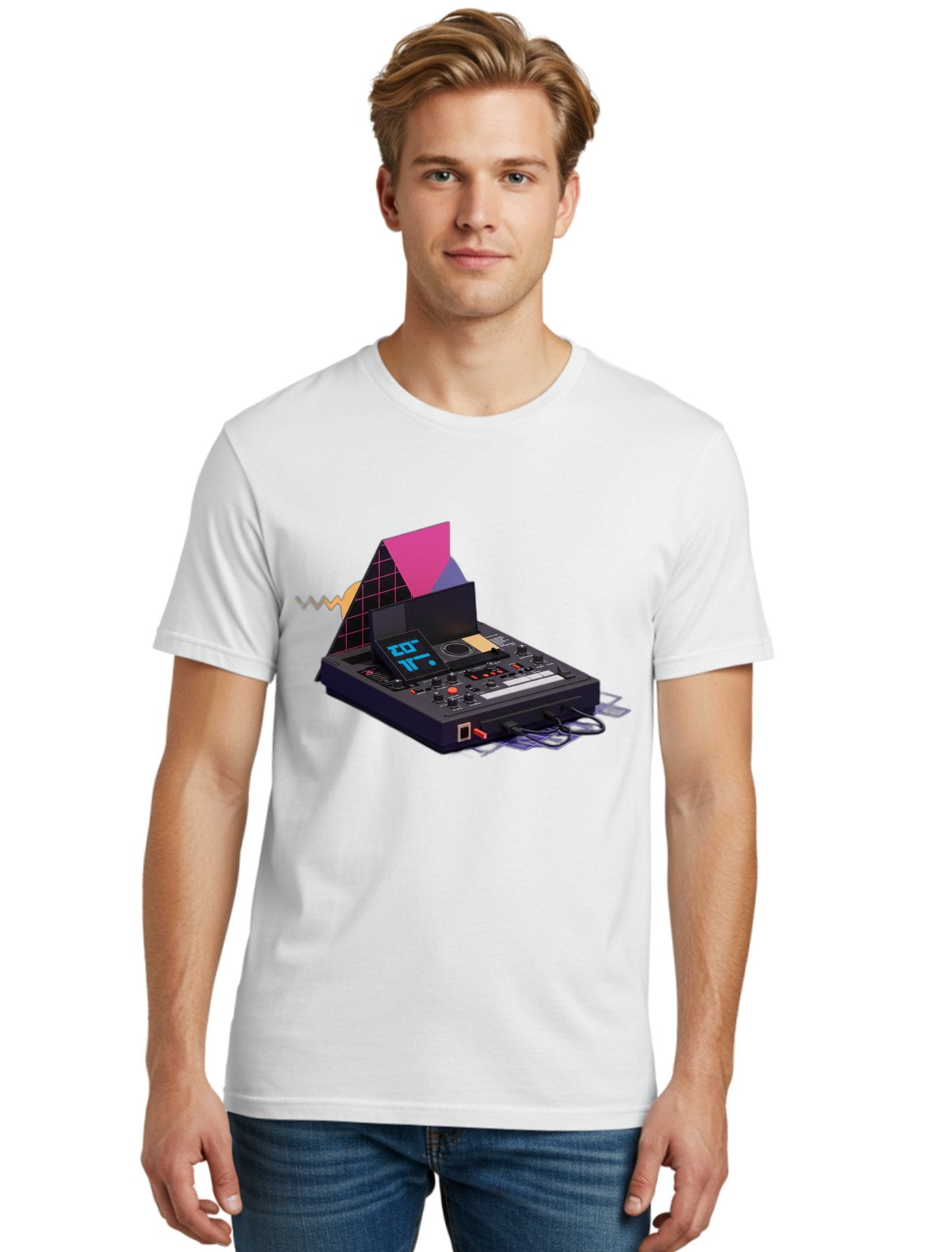 Cdj-Controller Men'S Graphic Tee, 100% Cotton, Comfortable Casual Summer Wear, Machine Washable, Audio Mixer, Sound Equipment, Music Production, Dj Setup, Electronic Dance Music, Audio Engineering, Sound Waves, Mix Control Baa279 18