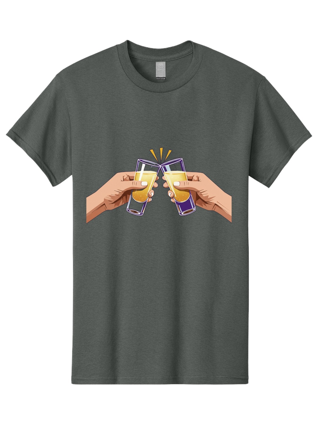 Cheers-1 Men'S Graphic Tee, 100% Cotton, Comfortable Casual Summer Wear, Machine Washable, Toasting Glasses, Celebratory Drinks, Champagne Toast, Beer Cheers, Happy Hour, Party Time, Festive Atmosphere, Social Gathering Baa283
