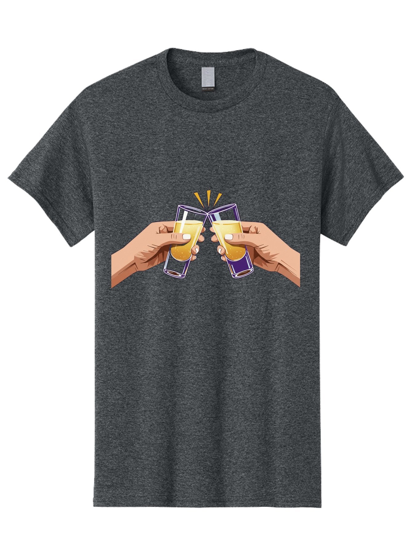 Cheers-1 Men'S Graphic Tee, 100% Cotton, Comfortable Casual Summer Wear, Machine Washable, Toasting Glasses, Celebratory Drinks, Champagne Toast, Beer Cheers, Happy Hour, Party Time, Festive Atmosphere, Social Gathering Baa283 3