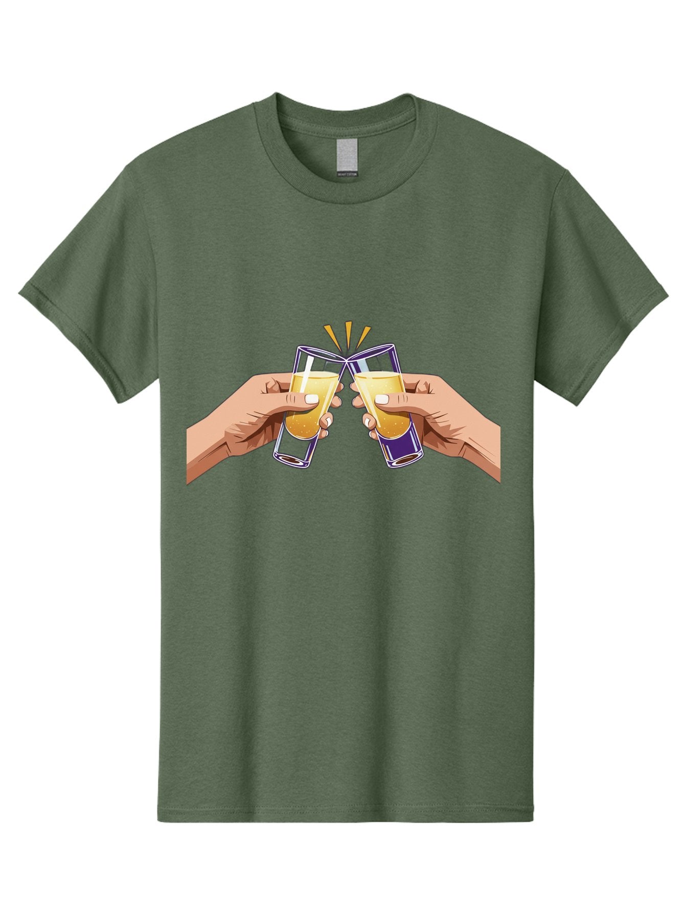 Cheers-1 Men'S Graphic Tee, 100% Cotton, Comfortable Casual Summer Wear, Machine Washable, Toasting Glasses, Celebratory Drinks, Champagne Toast, Beer Cheers, Happy Hour, Party Time, Festive Atmosphere, Social Gathering Baa283 8