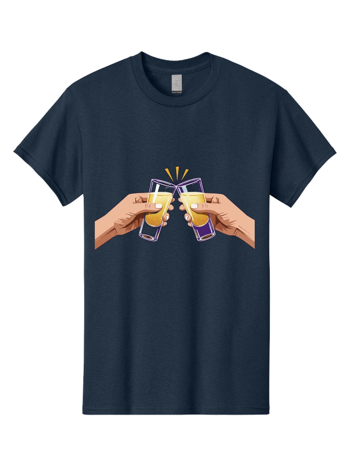 Cheers-1 Men'S Graphic Tee, 100% Cotton, Comfortable Casual Summer Wear, Machine Washable, Toasting Glasses, Celebratory Drinks, Champagne Toast, Beer Cheers, Happy Hour, Party Time, Festive Atmosphere, Social Gathering Baa283 5