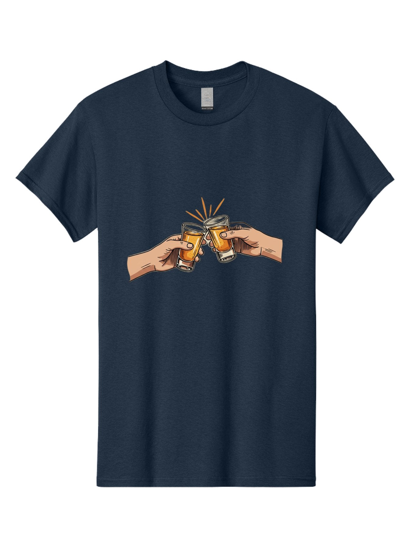 Cheers-3 Men'S Graphic Tee, 100% Cotton, Comfortable Casual Summer Wear, Machine Washable, Clinking Glasses, Beer Cheers, Toast Together, Celebratory Drinks, Friendship Bonding, Social Gathering, Adult Beverages Baa285 3