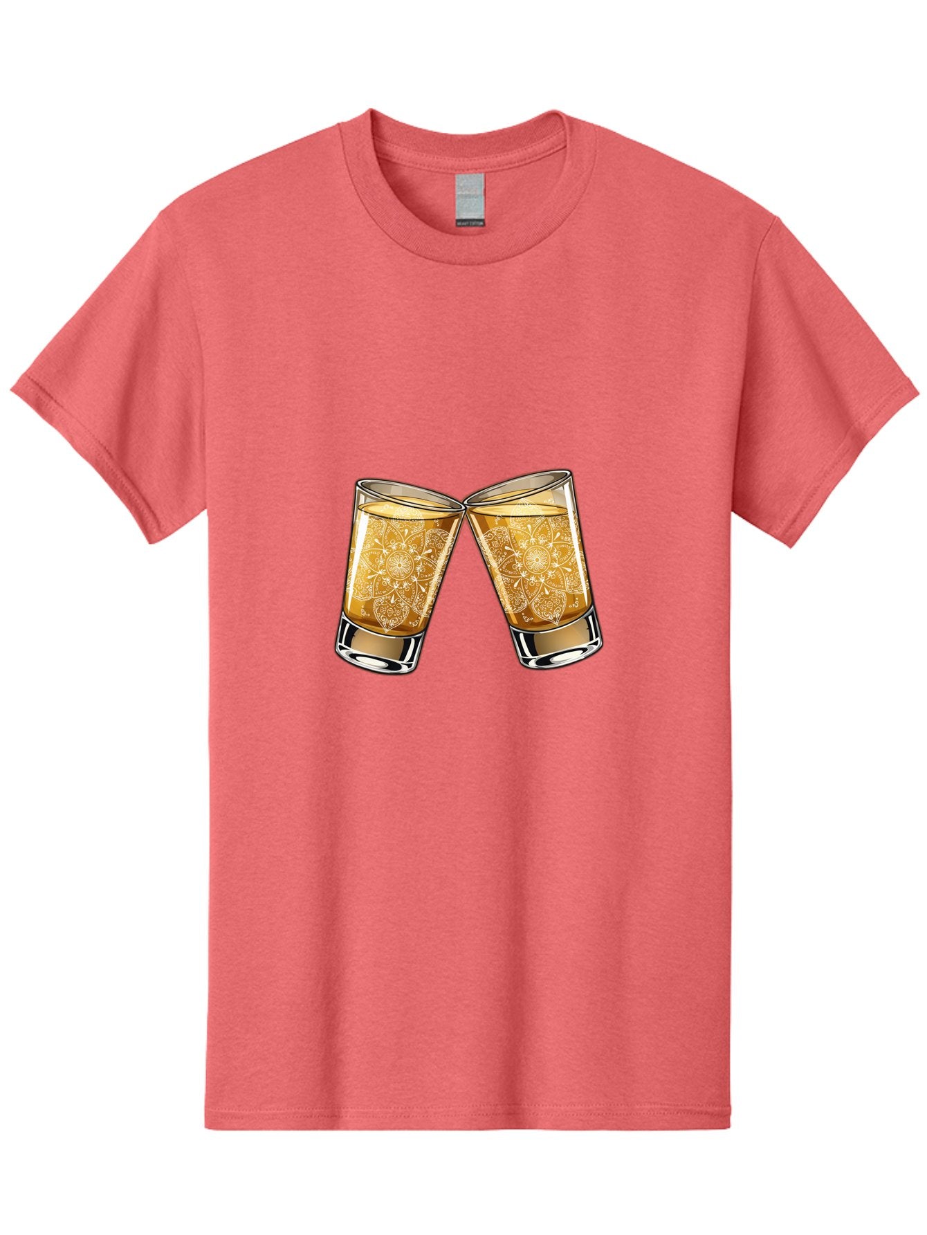 Cheers-4 Men'S Graphic Tee, 100% Cotton, Comfortable Casual Summer Wear, Machine Washable, Whiskey Glasses, Shot Glasses, Cheers Toast, Celebration Drink, Spirits, Luxury Glassware, Ornate Design, Festive Atmosphere, Party, Drink Together Baa286 8
