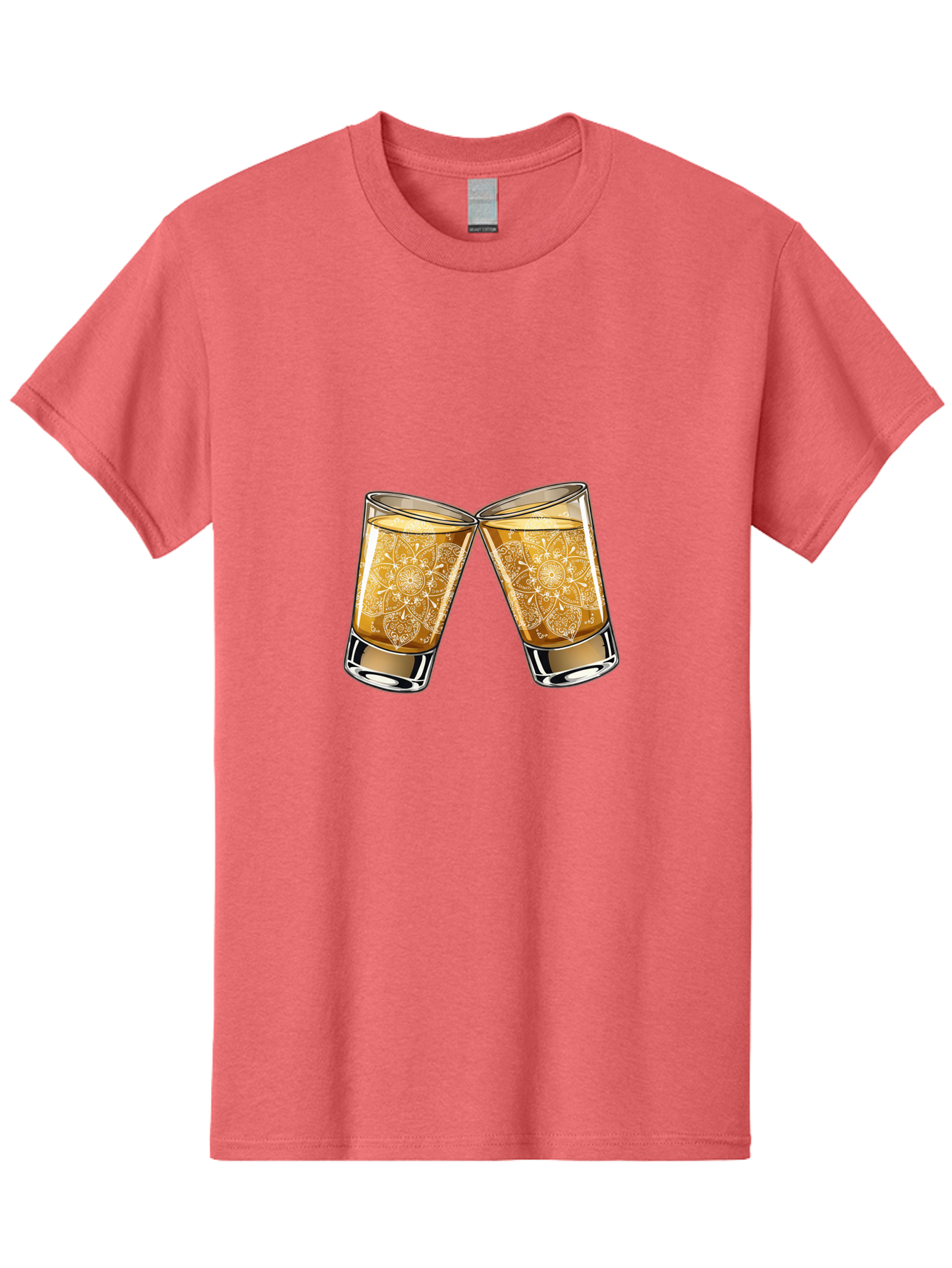 Cheers-4 Men'S Graphic Tee, 100% Cotton, Comfortable Casual Summer Wear, Machine Washable, Whiskey Glasses, Shot Glasses, Cheers Toast, Celebration Drink, Spirits, Luxury Glassware, Ornate Design, Festive Atmosphere, Party, Drink Together Baa286 11