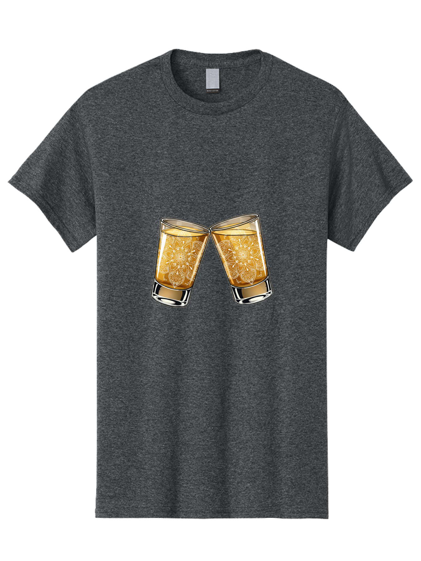 Cheers-4 Men'S Graphic Tee, 100% Cotton, Comfortable Casual Summer Wear, Machine Washable, Whiskey Glasses, Shot Glasses, Cheers Toast, Celebration Drink, Spirits, Luxury Glassware, Ornate Design, Festive Atmosphere, Party, Drink Together Baa286 15