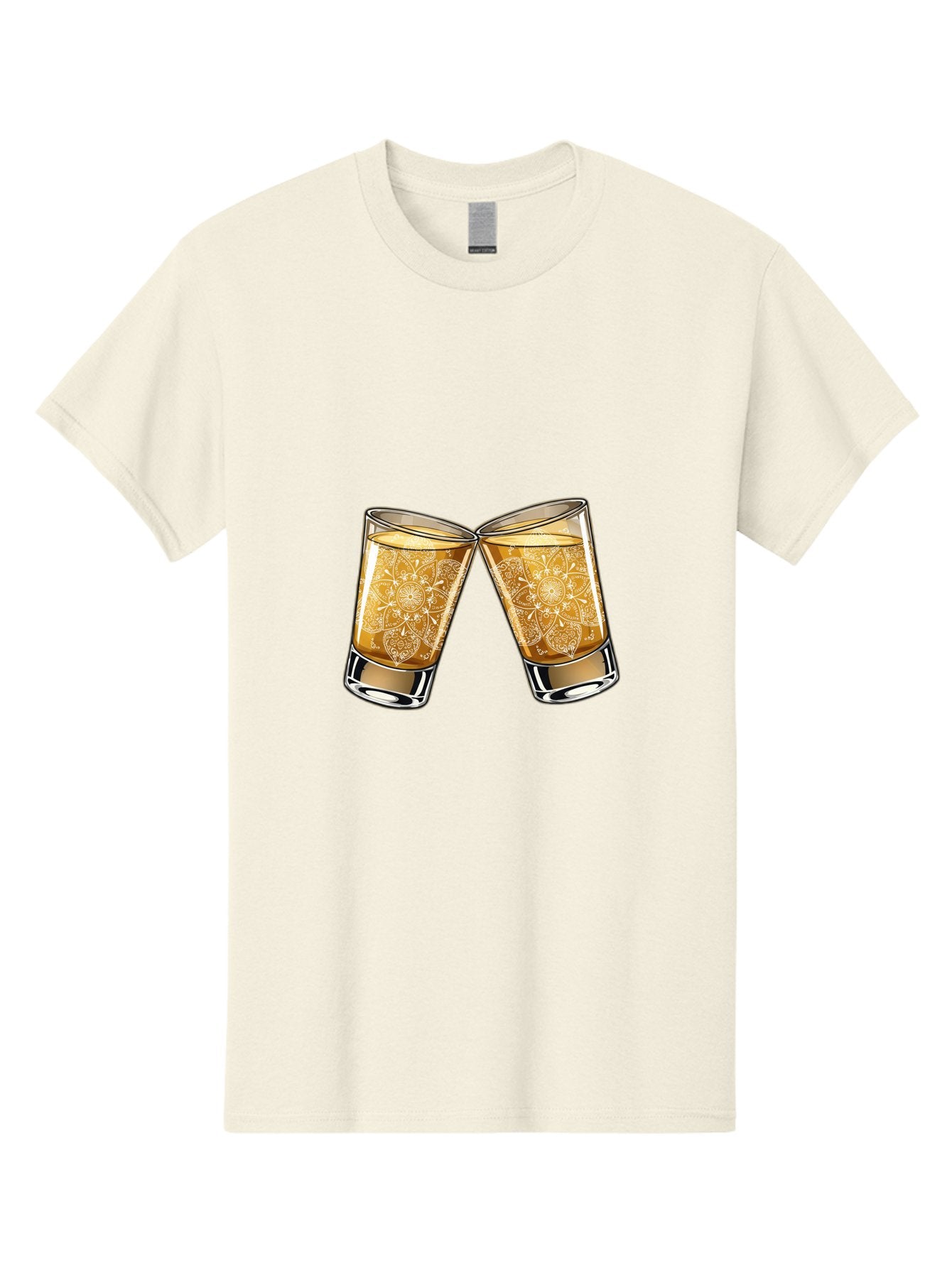 Cheers-4 Men'S Graphic Tee, 100% Cotton, Comfortable Casual Summer Wear, Machine Washable, Whiskey Glasses, Shot Glasses, Cheers Toast, Celebration Drink, Spirits, Luxury Glassware, Ornate Design, Festive Atmosphere, Party, Drink Together Baa286 12