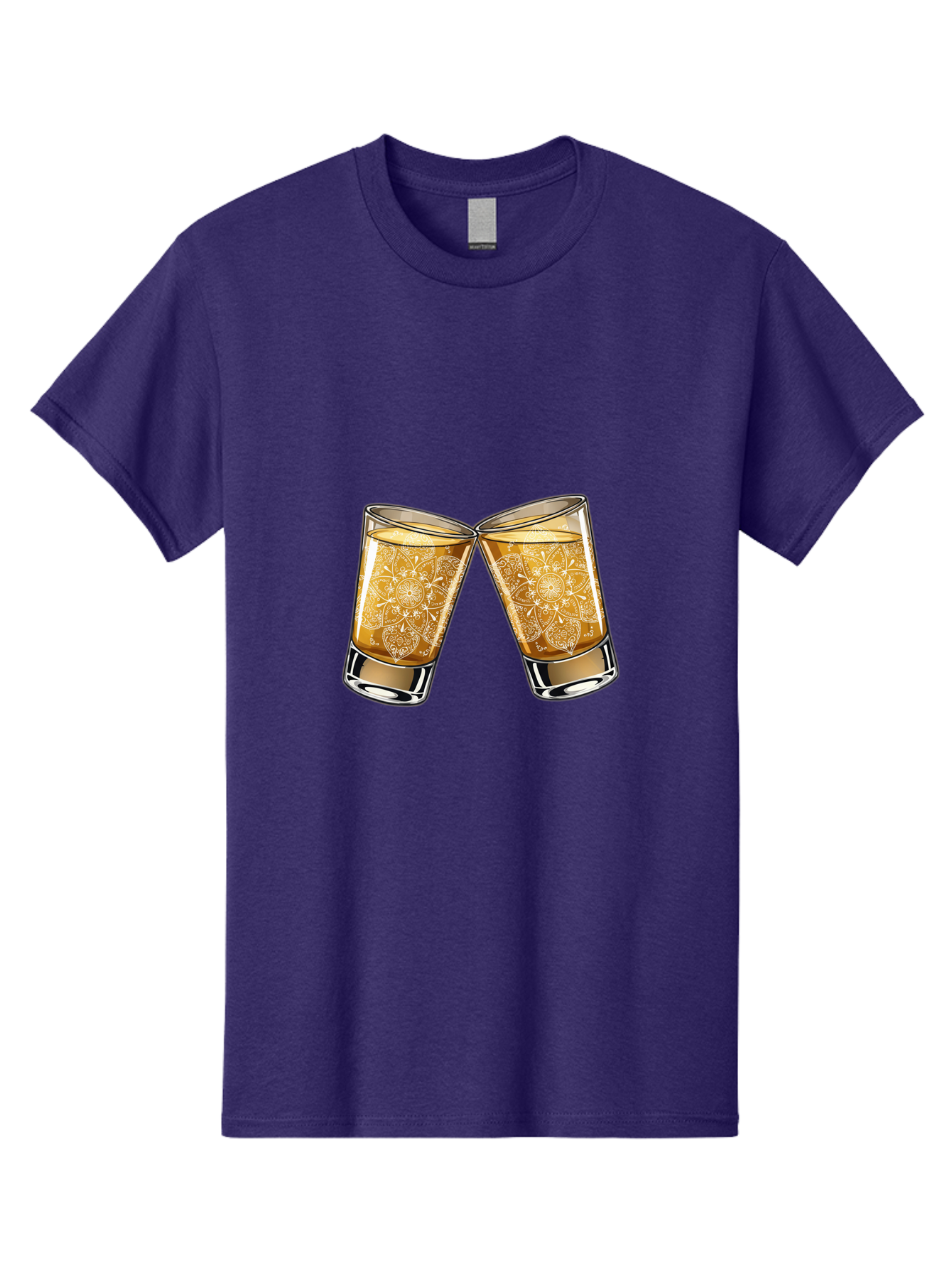Cheers-4 Men'S Graphic Tee, 100% Cotton, Comfortable Casual Summer Wear, Machine Washable, Whiskey Glasses, Shot Glasses, Cheers Toast, Celebration Drink, Spirits, Luxury Glassware, Ornate Design, Festive Atmosphere, Party, Drink Together Baa286 19