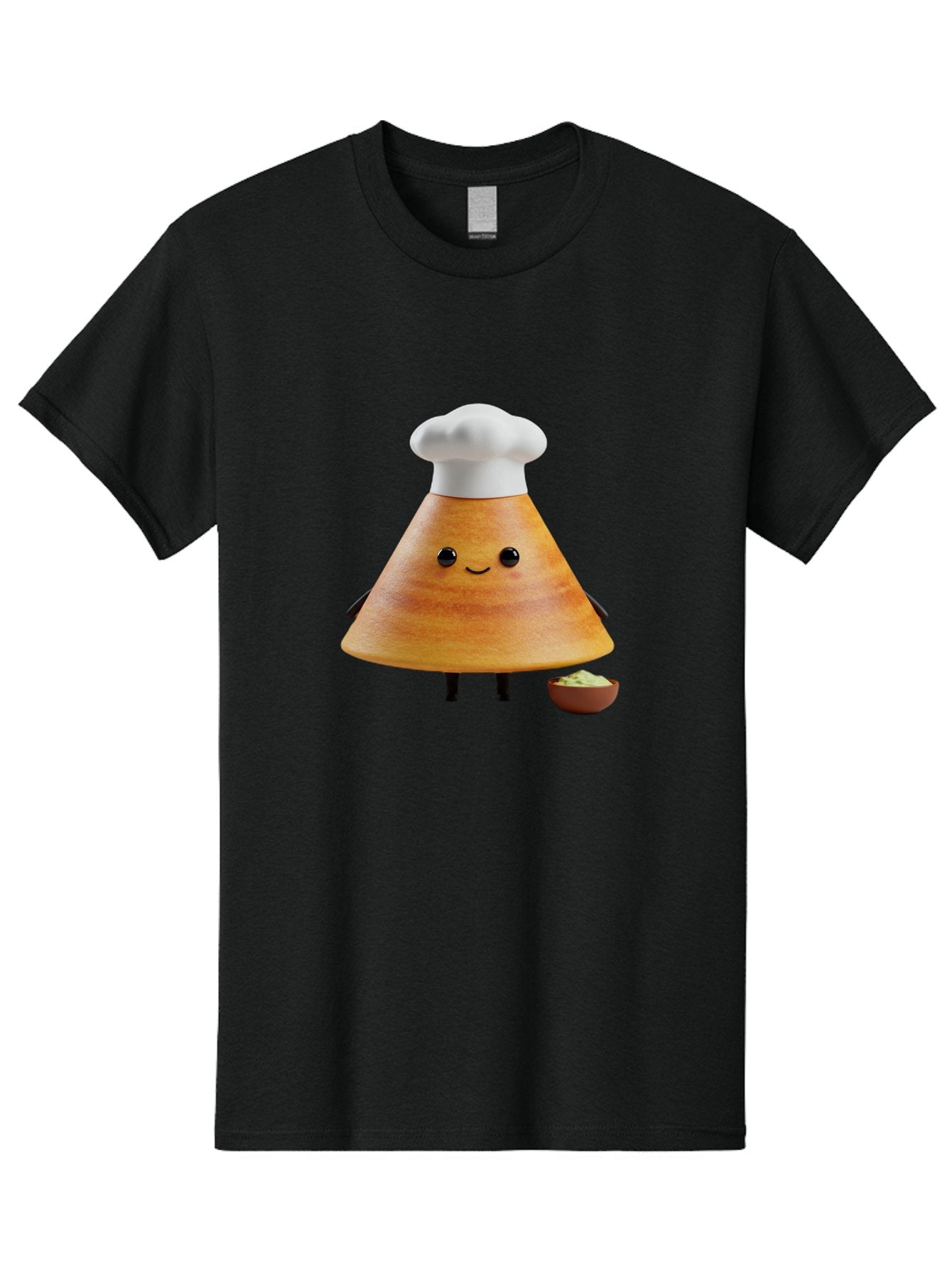 Chef-Cone Men'S Graphic Tee, 100% Cotton, Comfortable Casual Summer Wear, Machine Washable, Cartoon Character, Chef Hat, Cooking, Food, Sauce, Condiment, Kitchen, Culinary, Recipe, Cartoon Mascot, Anthropomorphic, 3D Illustration Baa288 5