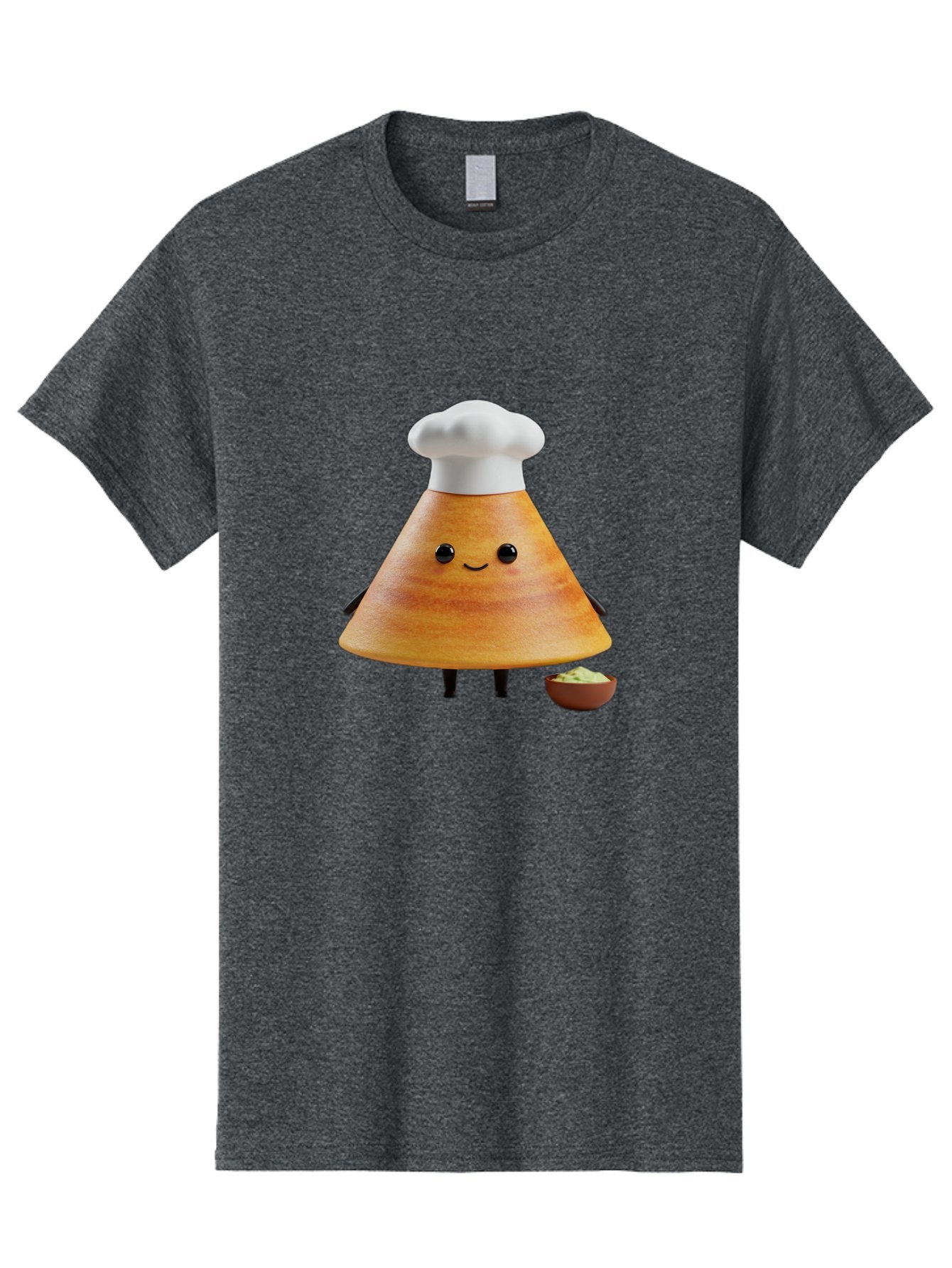 Chef-Cone Men'S Graphic Tee, 100% Cotton, Comfortable Casual Summer Wear, Machine Washable, Cartoon Character, Chef Hat, Cooking, Food, Sauce, Condiment, Kitchen, Culinary, Recipe, Cartoon Mascot, Anthropomorphic, 3D Illustration Baa288 8