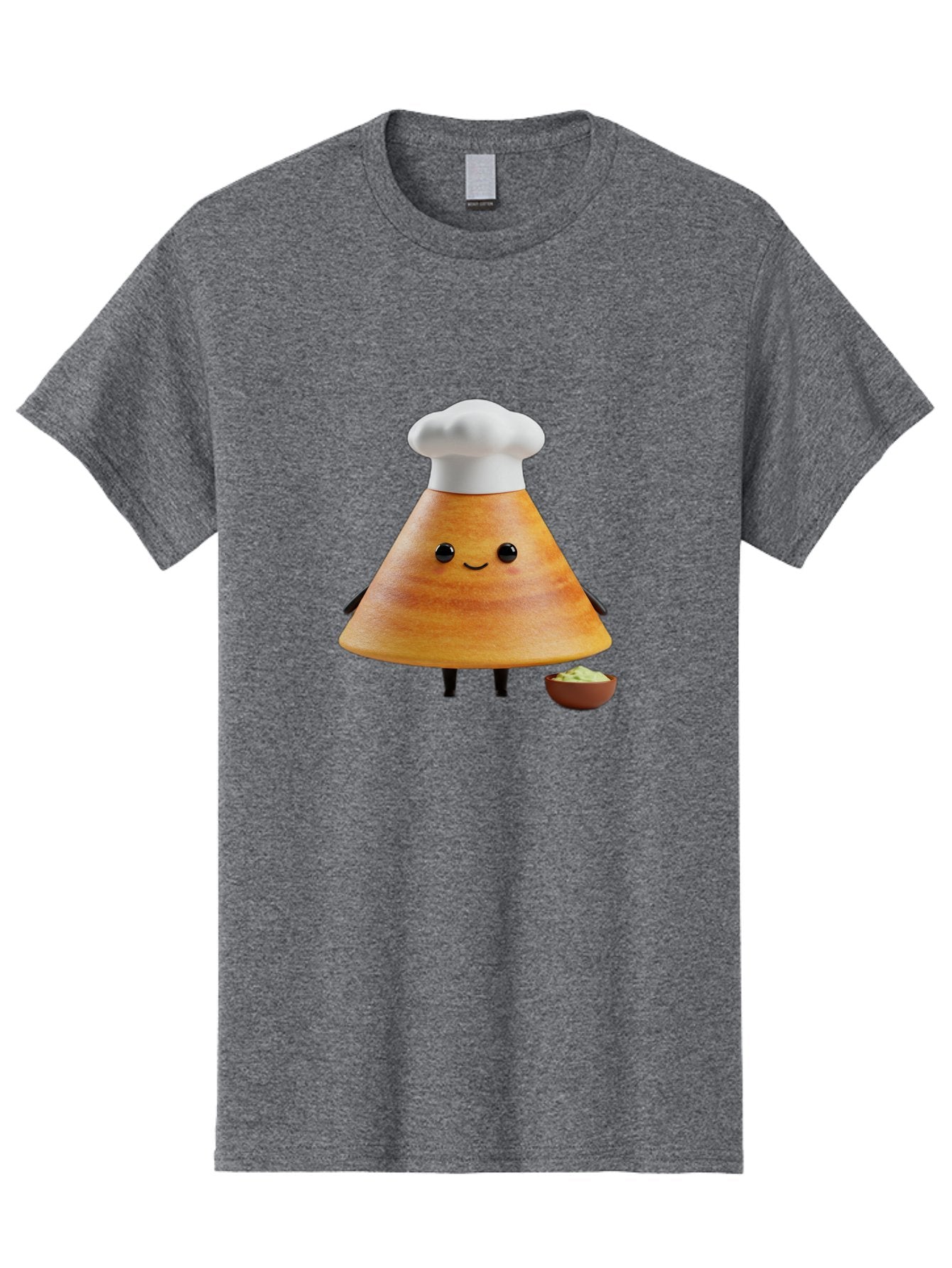 Chef-Cone Men'S Graphic Tee, 100% Cotton, Comfortable Casual Summer Wear, Machine Washable, Cartoon Character, Chef Hat, Cooking, Food, Sauce, Condiment, Kitchen, Culinary, Recipe, Cartoon Mascot, Anthropomorphic, 3D Illustration Baa288 9