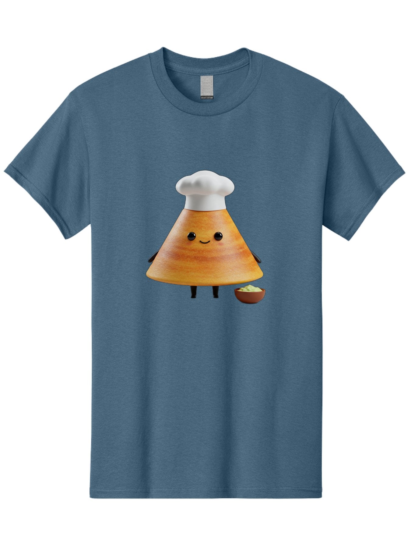Chef-Cone Men'S Graphic Tee, 100% Cotton, Comfortable Casual Summer Wear, Machine Washable, Cartoon Character, Chef Hat, Cooking, Food, Sauce, Condiment, Kitchen, Culinary, Recipe, Cartoon Mascot, Anthropomorphic, 3D Illustration Baa288