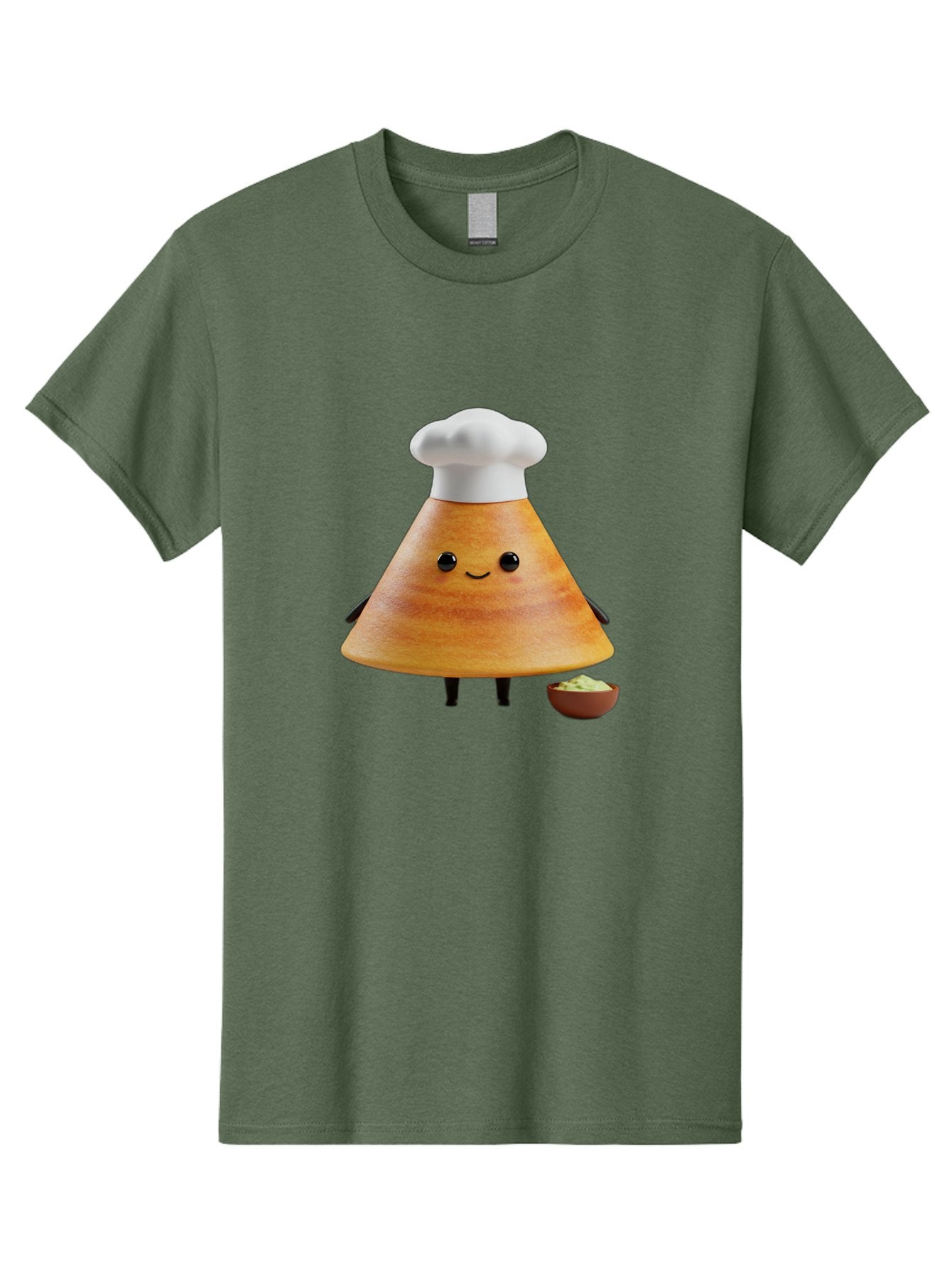 Chef-Cone Men'S Graphic Tee, 100% Cotton, Comfortable Casual Summer Wear, Machine Washable, Cartoon Character, Chef Hat, Cooking, Food, Sauce, Condiment, Kitchen, Culinary, Recipe, Cartoon Mascot, Anthropomorphic, 3D Illustration Baa288 6