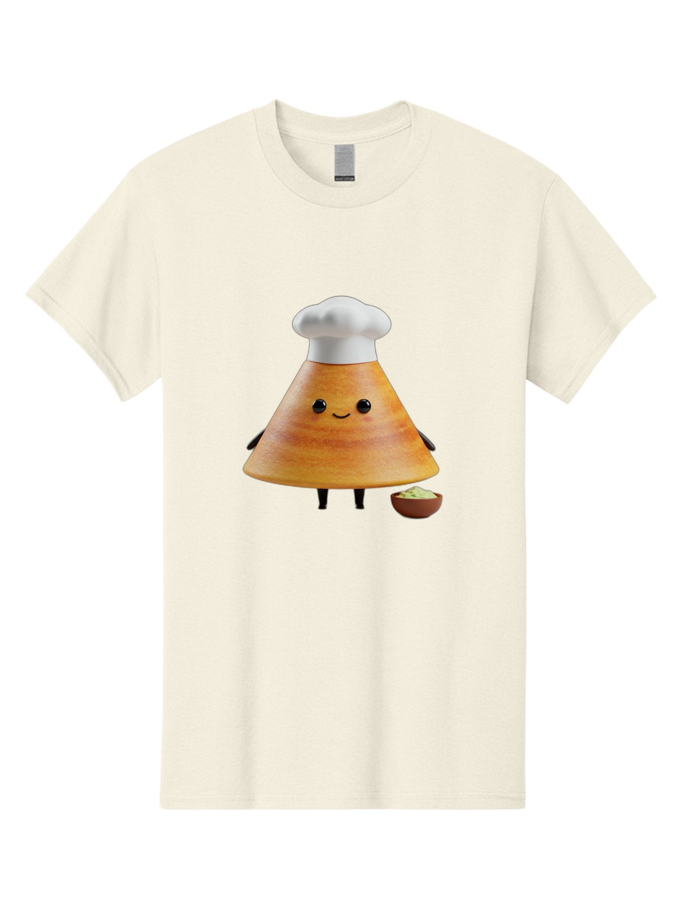 Chef-Cone Men'S Graphic Tee, 100% Cotton, Comfortable Casual Summer Wear, Machine Washable, Cartoon Character, Chef Hat, Cooking, Food, Sauce, Condiment, Kitchen, Culinary, Recipe, Cartoon Mascot, Anthropomorphic, 3D Illustration Baa288 13